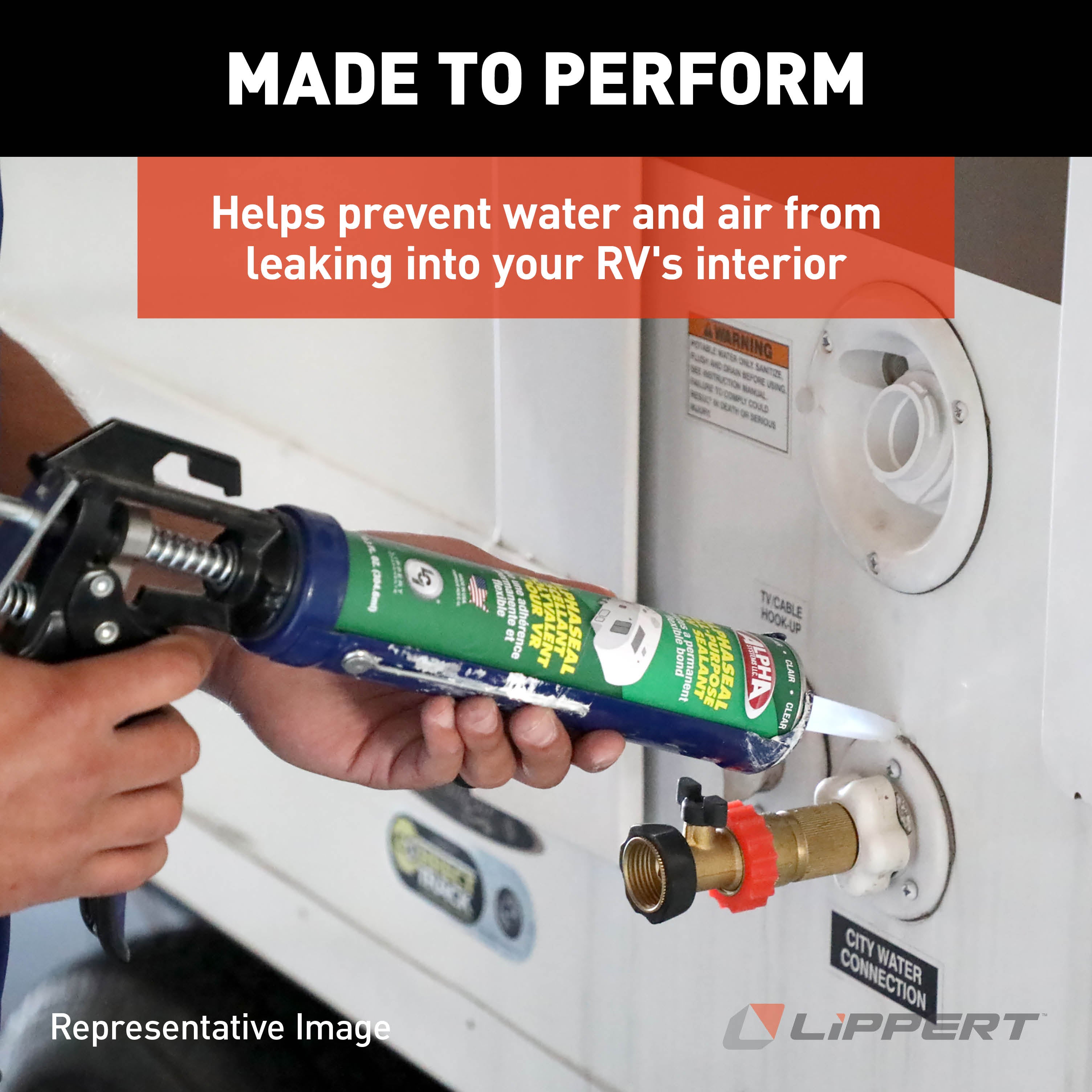 Alpha Systems - 1010 Low Voc Non-Sag Sealant, Almond (10.3 Oz. Tube) - Image 5