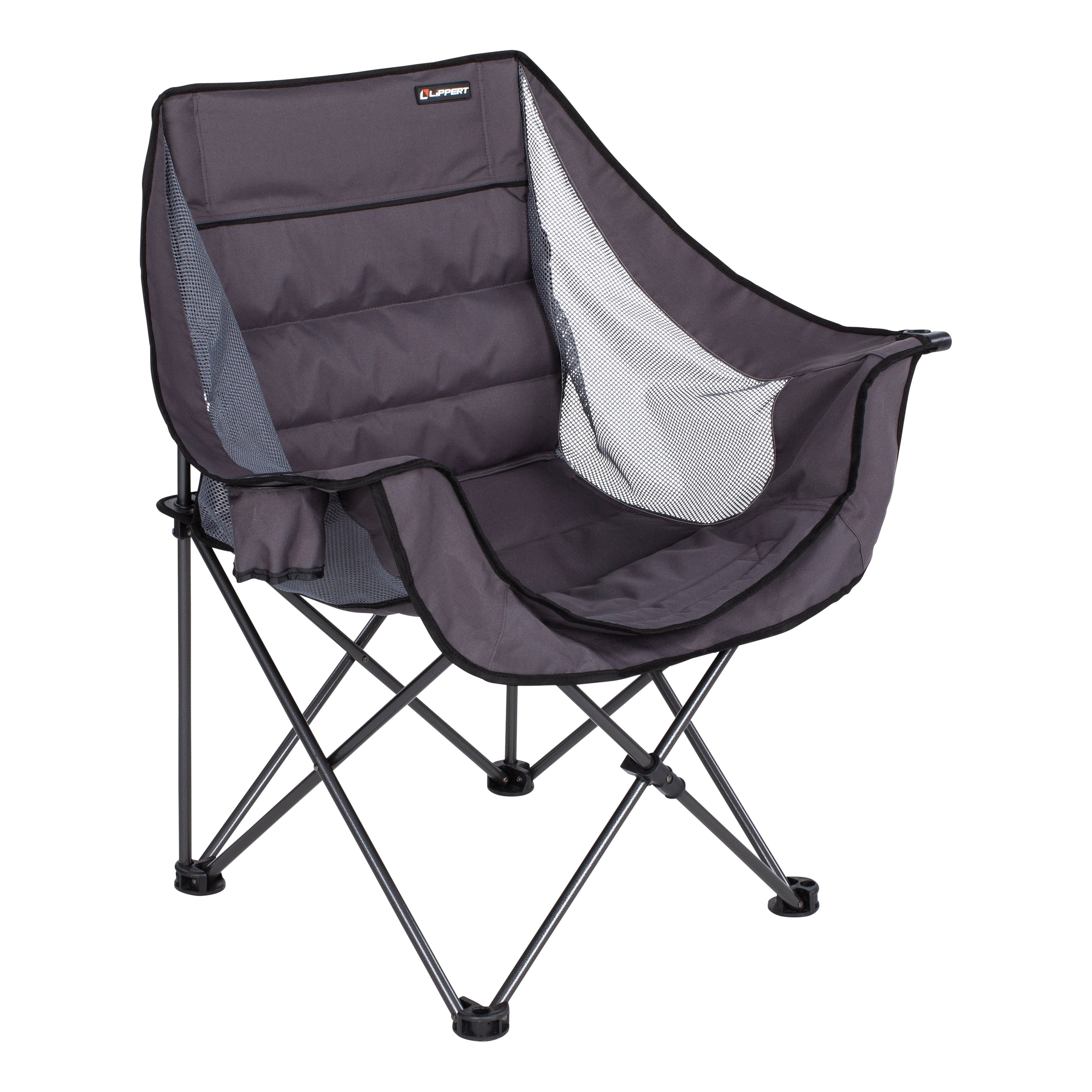 Lippert Campfire Folding Chair - Dark Grey - Image 1