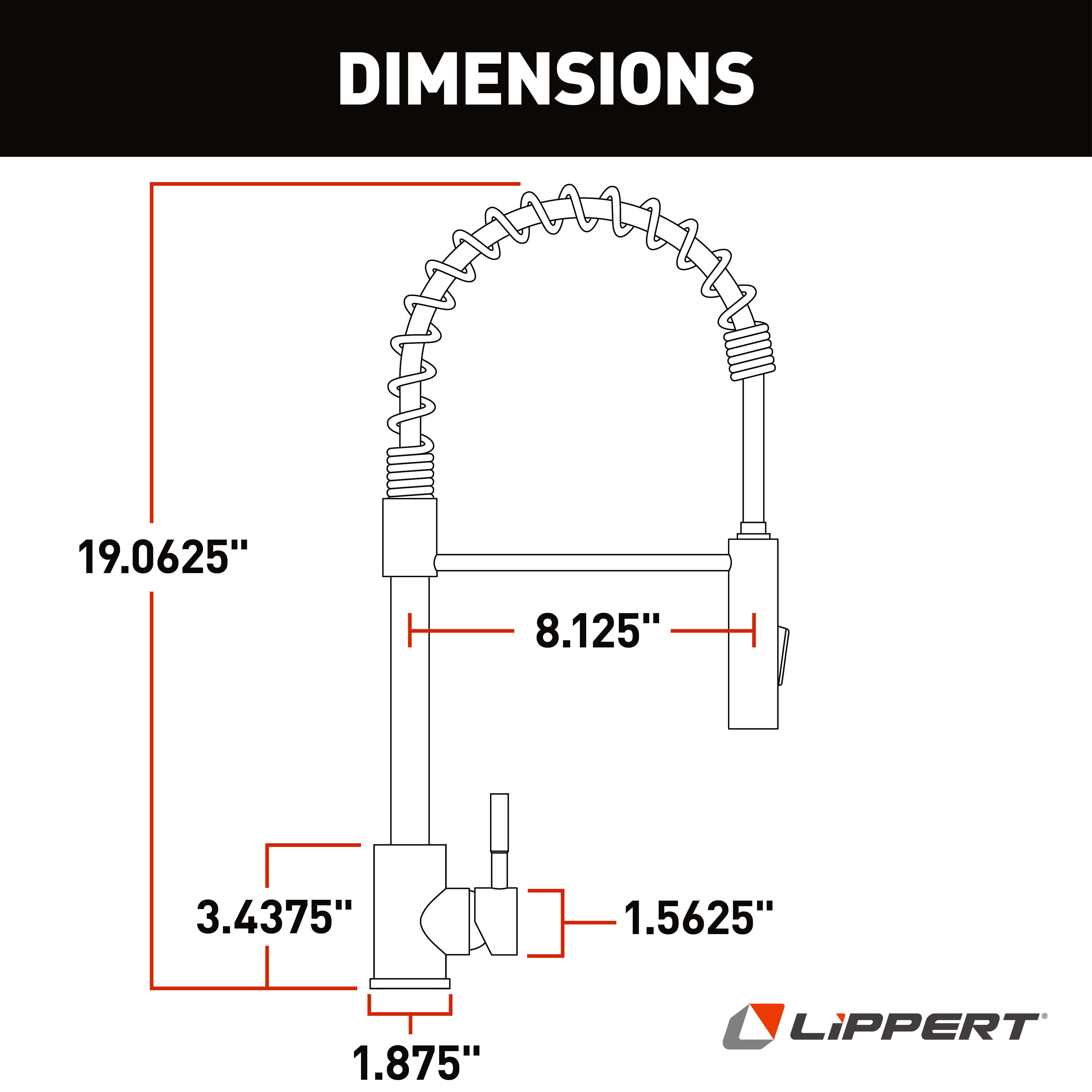 Lippert Flow Max Coiled Kitchen Faucet - Black Matte #2021090598 - Image 2