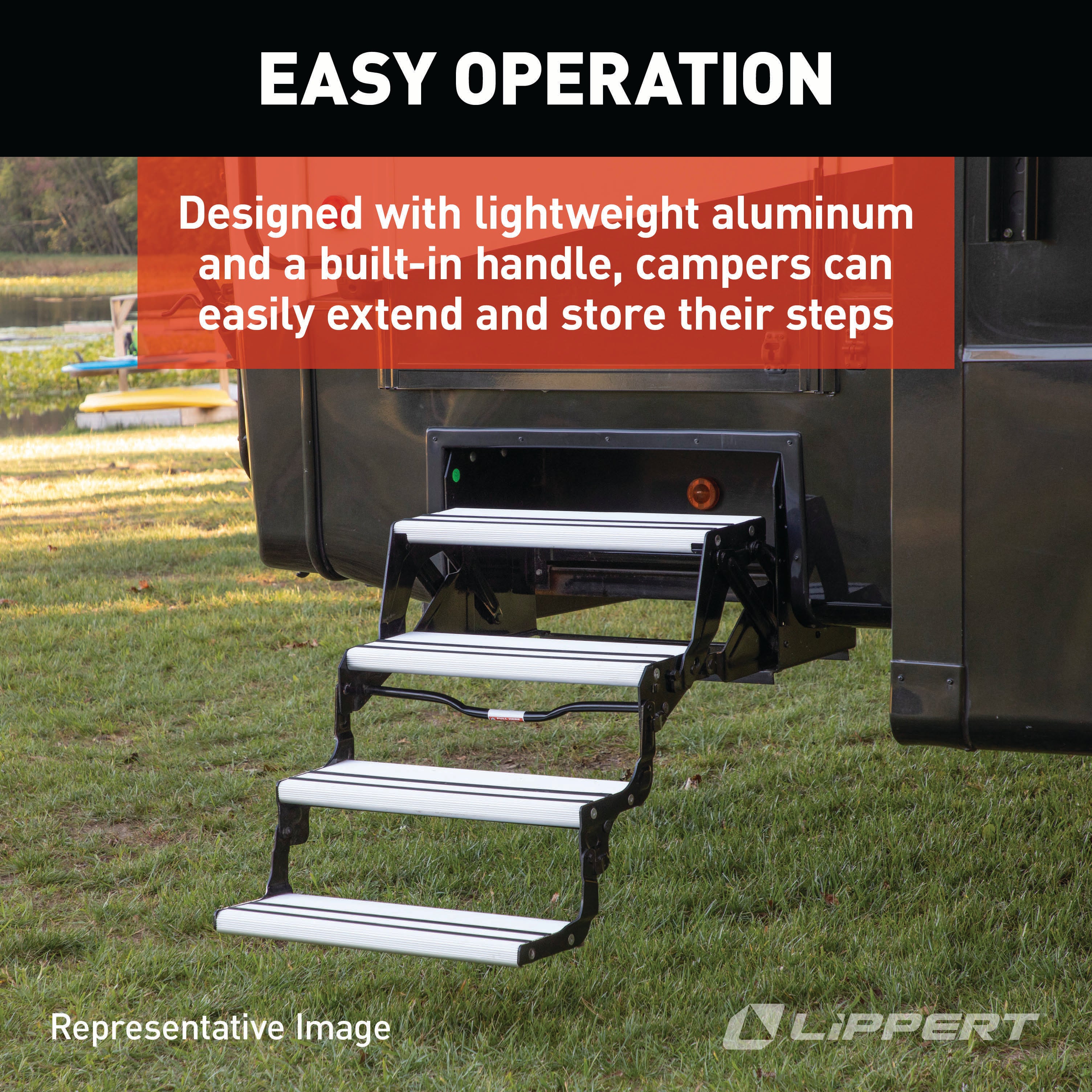Lippert Alumi-Tread Manual Rv Steps - Quad - Image 10