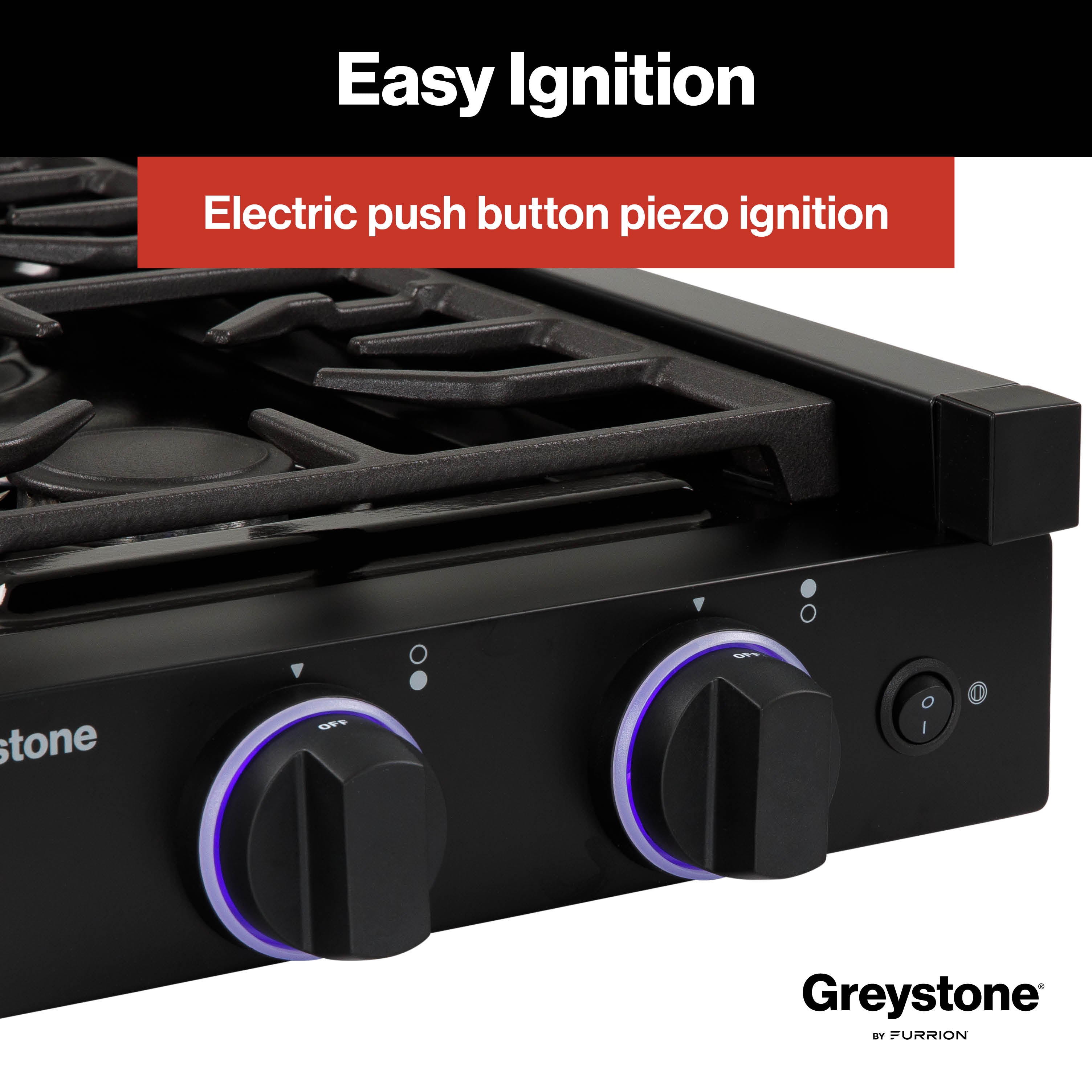 Greystone by Furrion 12 inch 2-burner RV gas cooktop GGH12D2MA1B-BL 2023045680 image 6