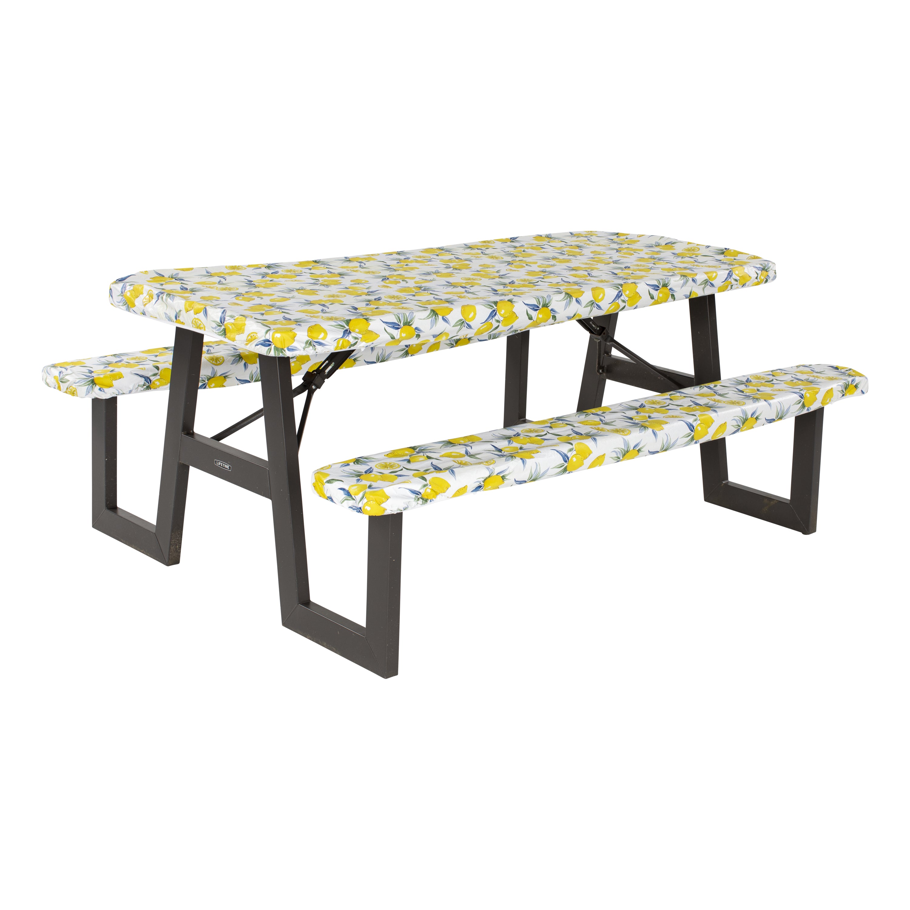 Lippert Vinyl Tablecloth With Bench Covers - Lemon Toss #2022107834 - Image 2