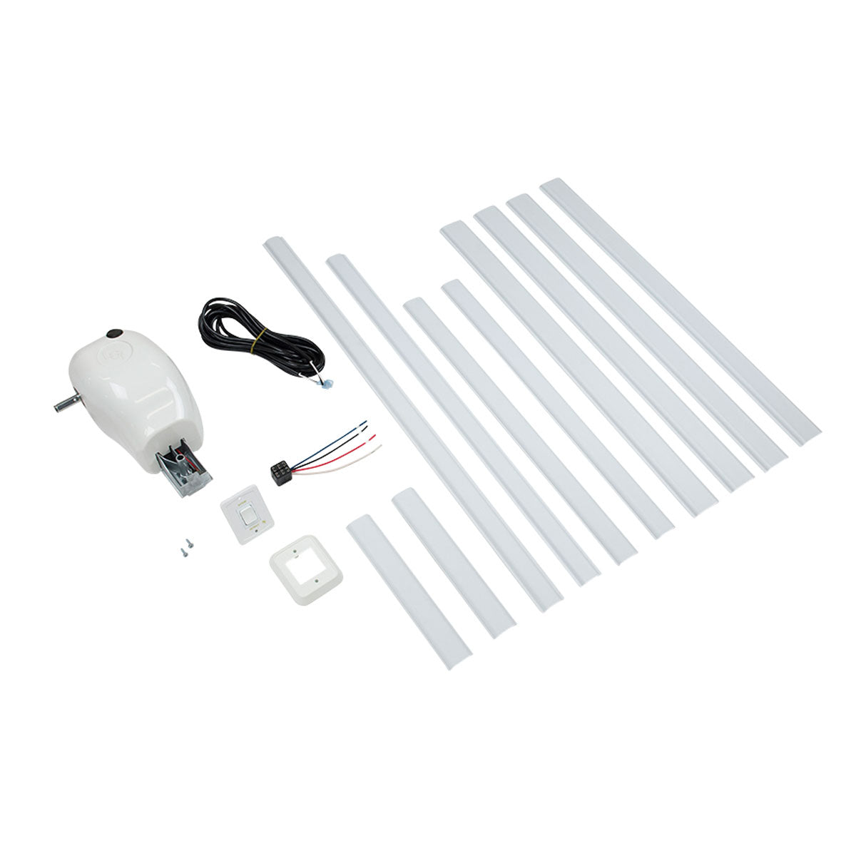 Solera Manual Crank Style To Power Awning Conversion Kit, White #337727 - Image 1