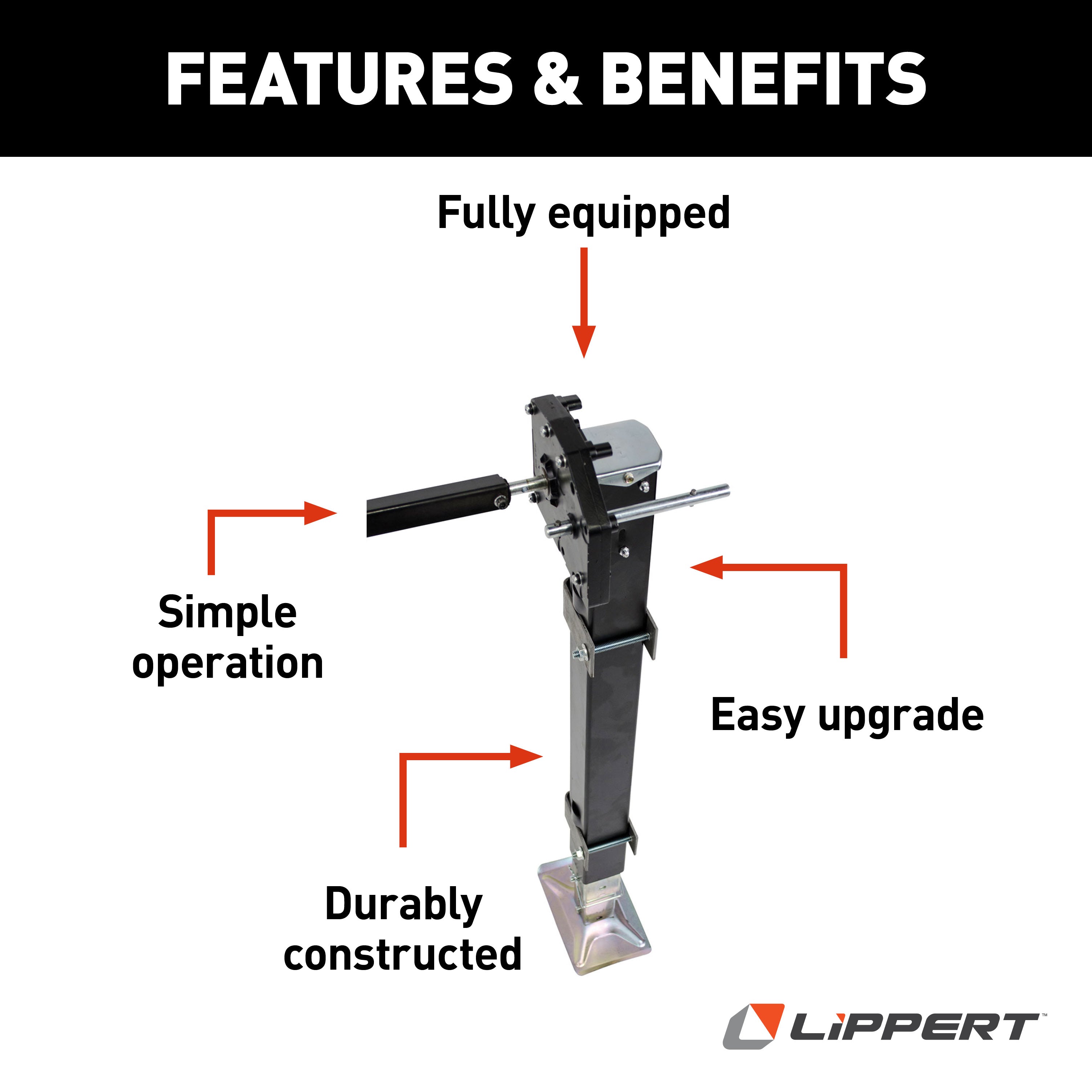 Lippert Universal-Mount Manual 5Th Wheel Landing Gear Kit - 6,000 Lbs. #333966 - Image 3