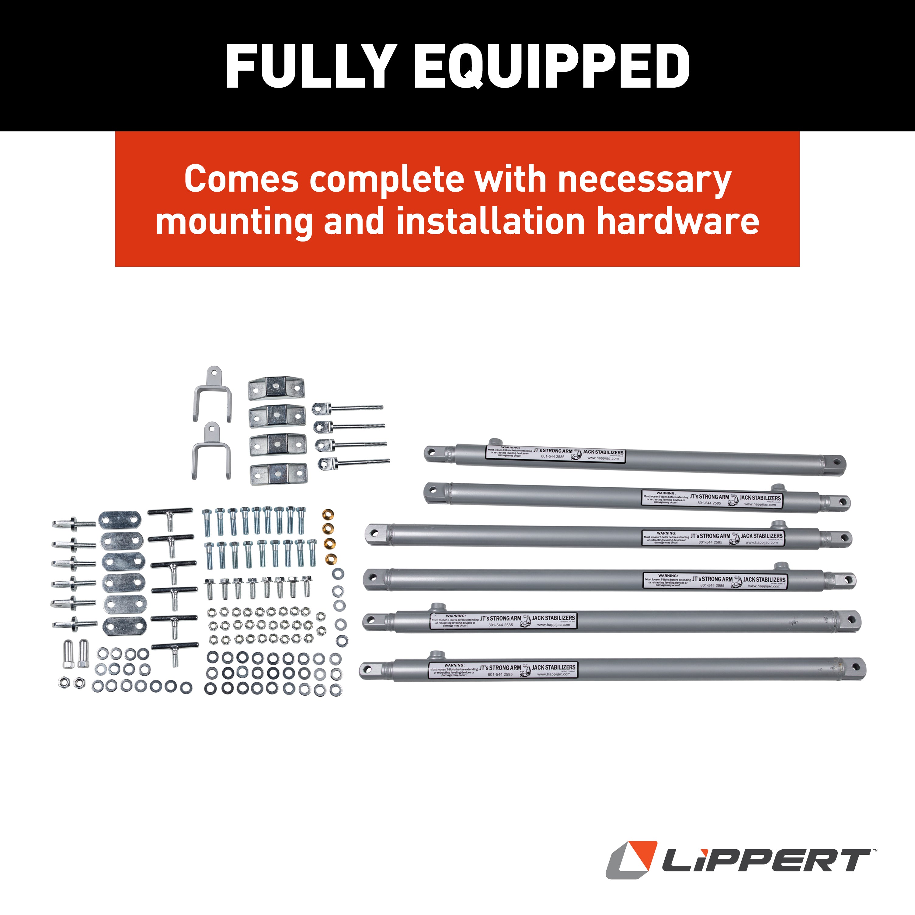 Lippert - Jt'S Strong Arm Short 5Th Wheel Jack Stabilizer Kit #191024 - Image 5