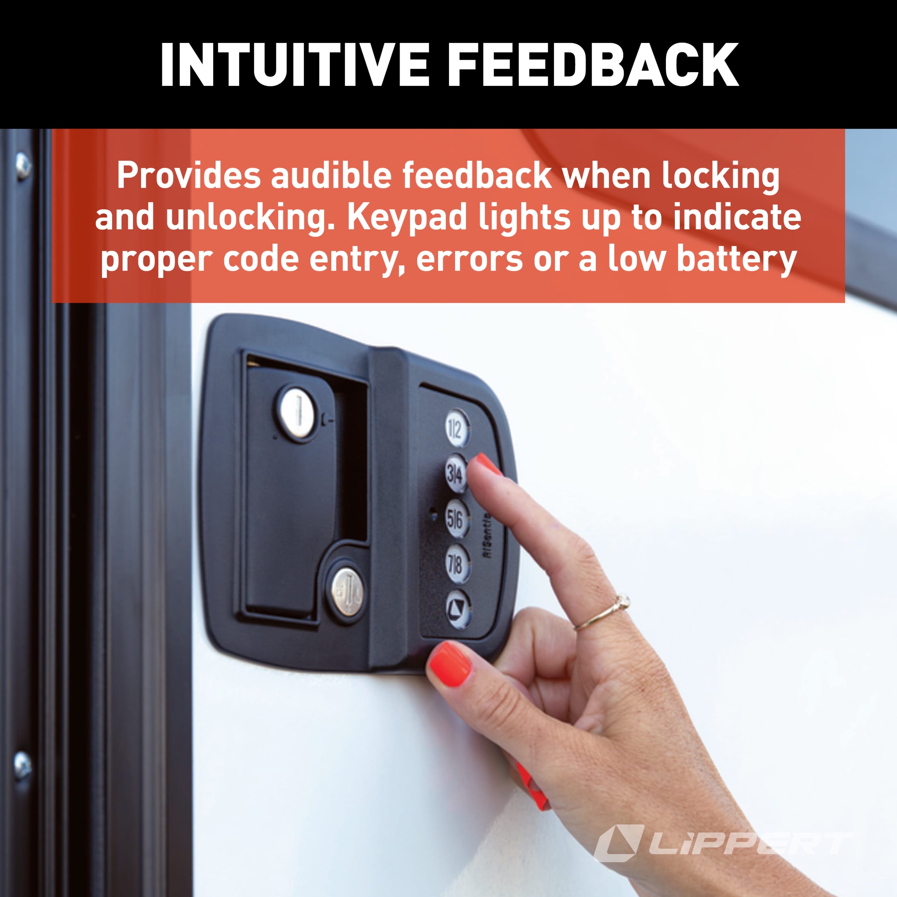 Lippert Keyless Rv Door Lock With Bluetooth - Right - Image 5