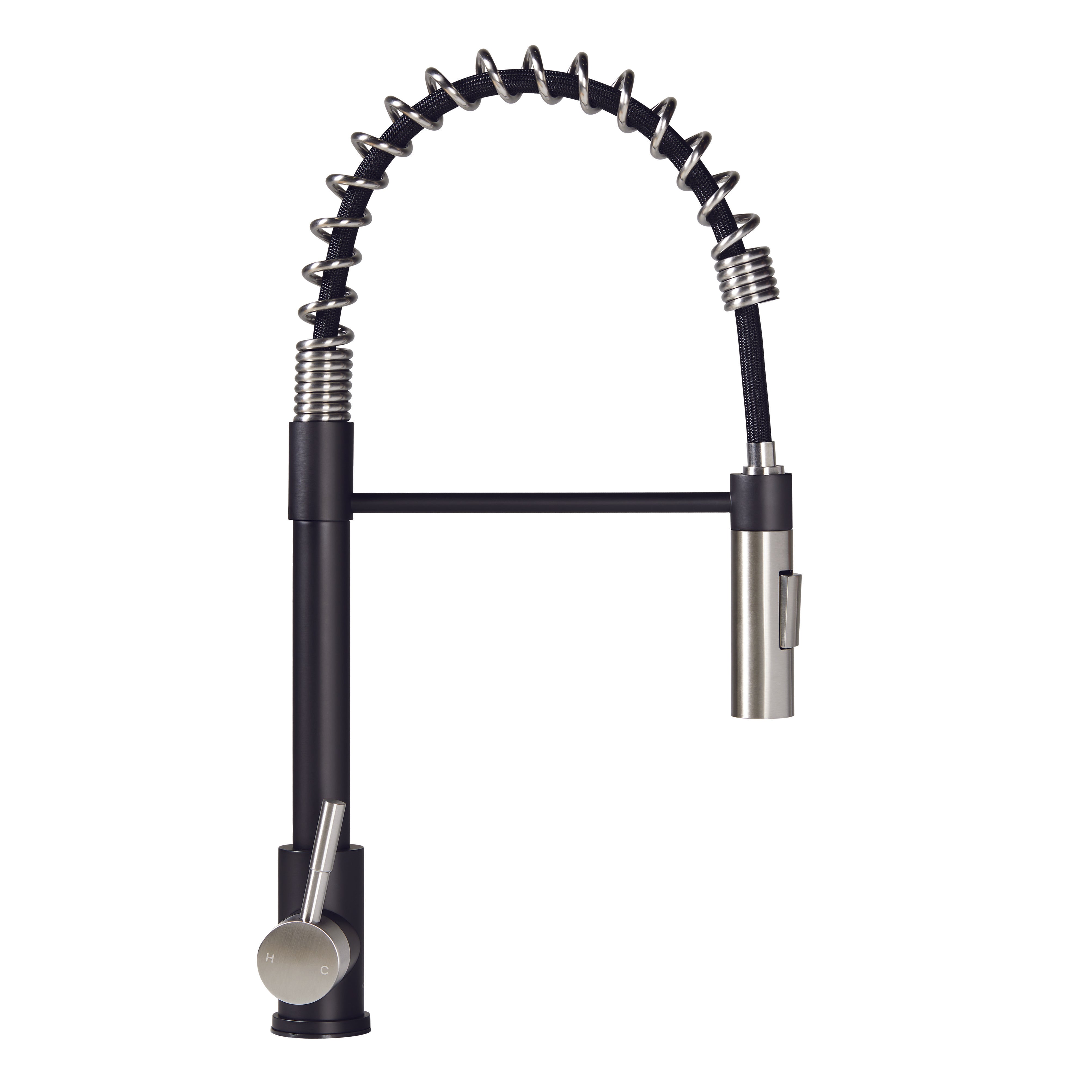 Lippert Flow Max Coiled Kitchen Faucet - Black/Stainless Steel #2022109922 - Image 1