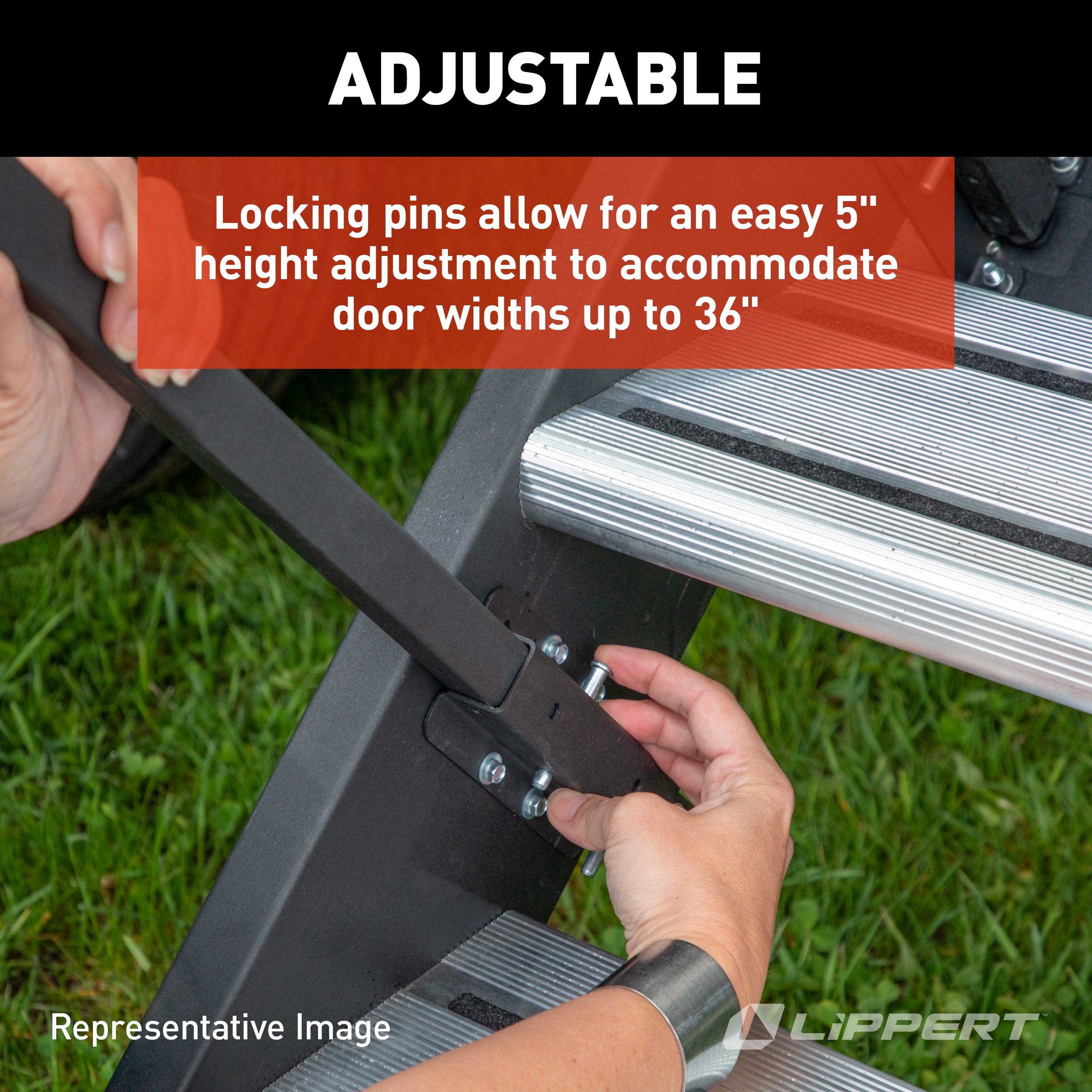 Lippert Solid Step Entry Assist Handrail For Rv Steps #799640 - Image 5