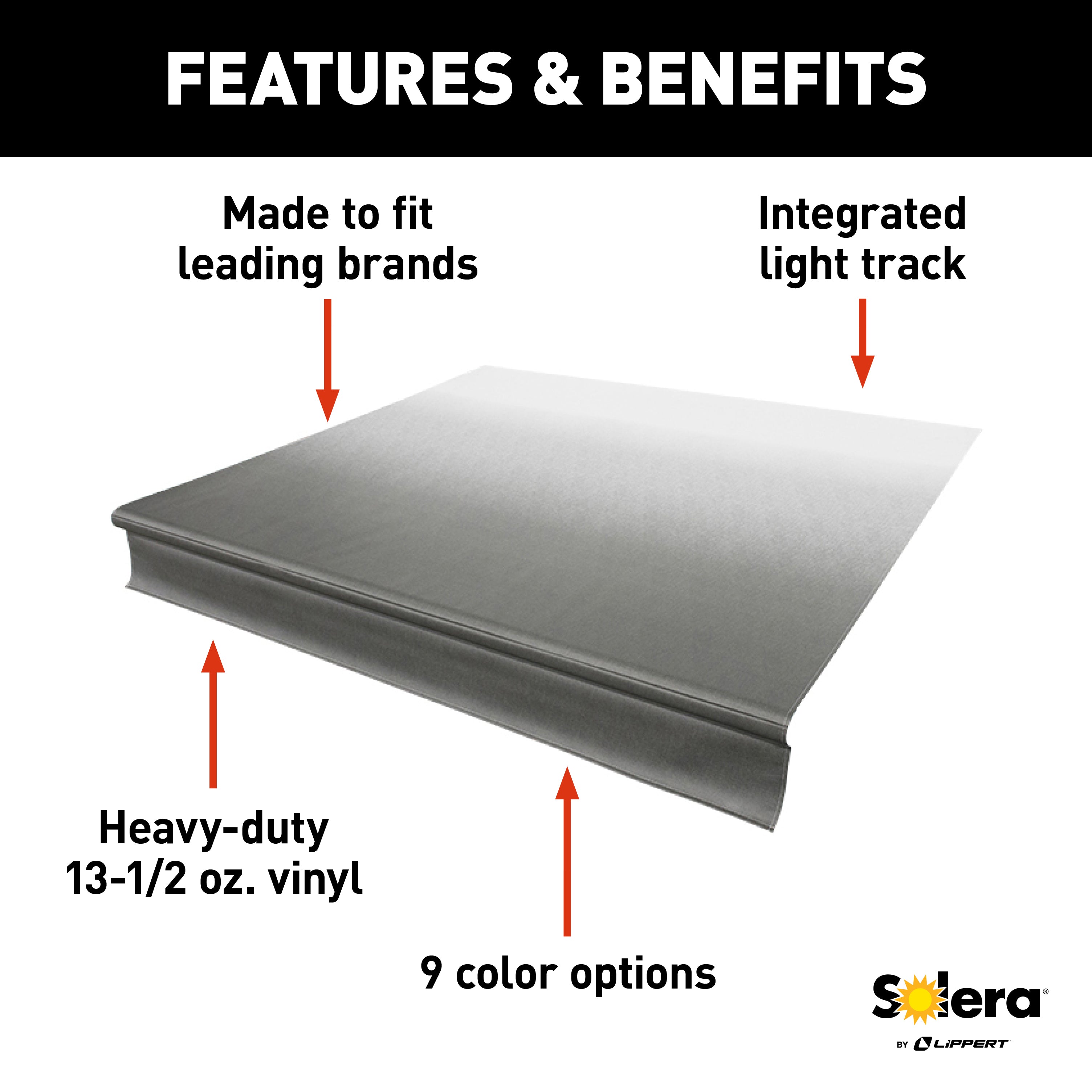 Solera Universal Vinyl Replacement Fabric For 17' Rv Awning - White Fade #V000334406 - Image 2