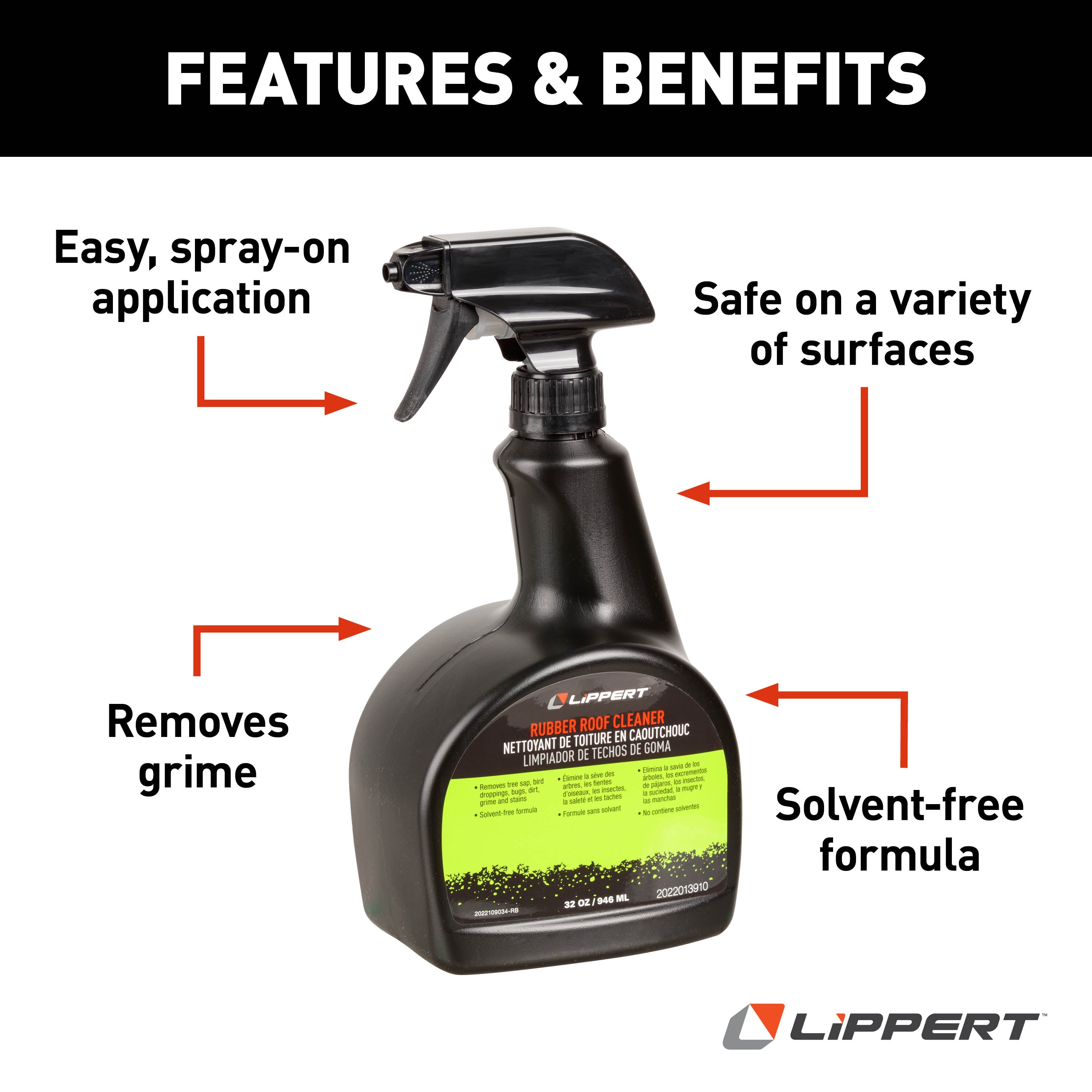 Lippert Rv Rubber Roof Cleaner - 32 Oz. - Image 4