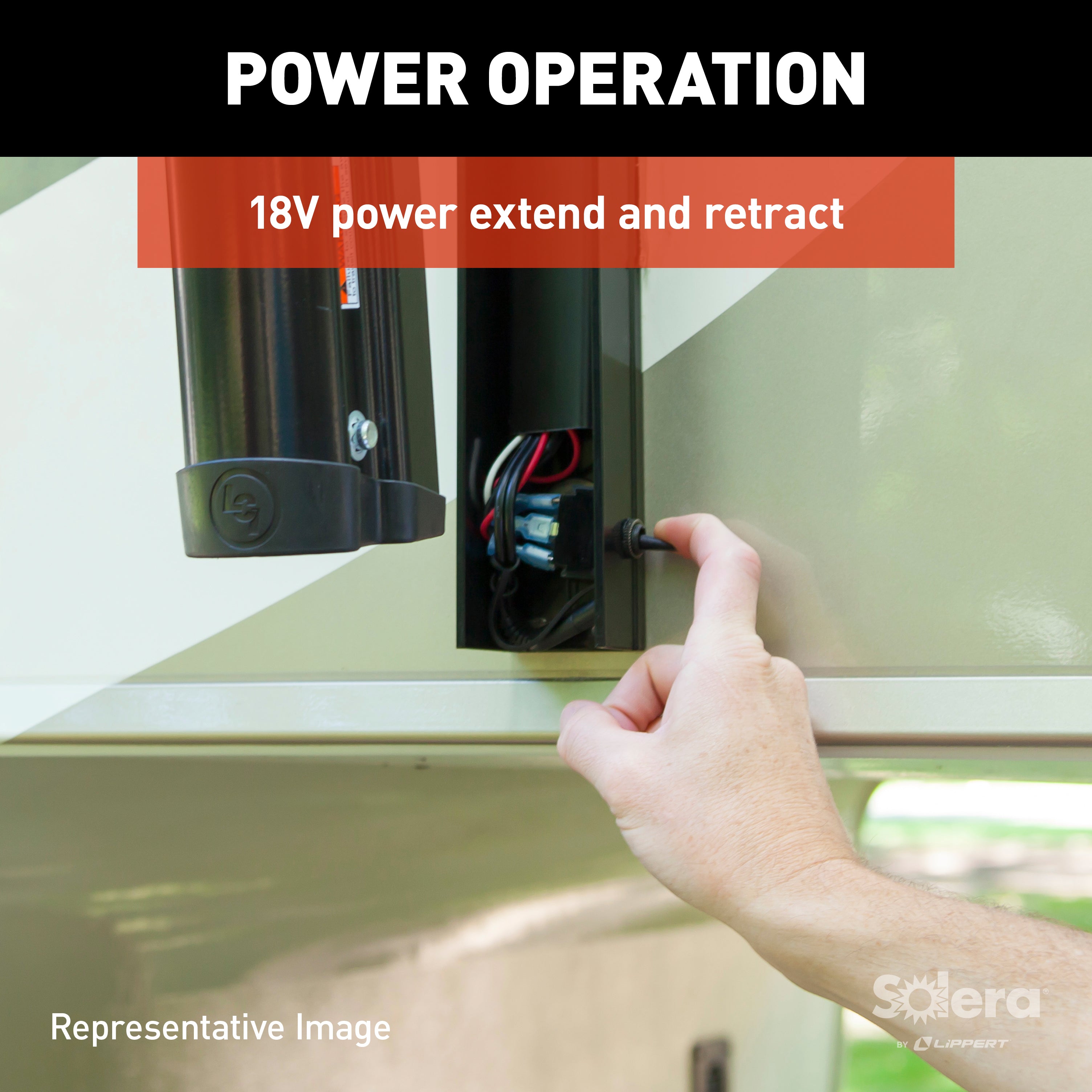 Solera 4000 Series Universal Rv Awning Arms & Hardware Kit - 69" White #434730 - Image 3