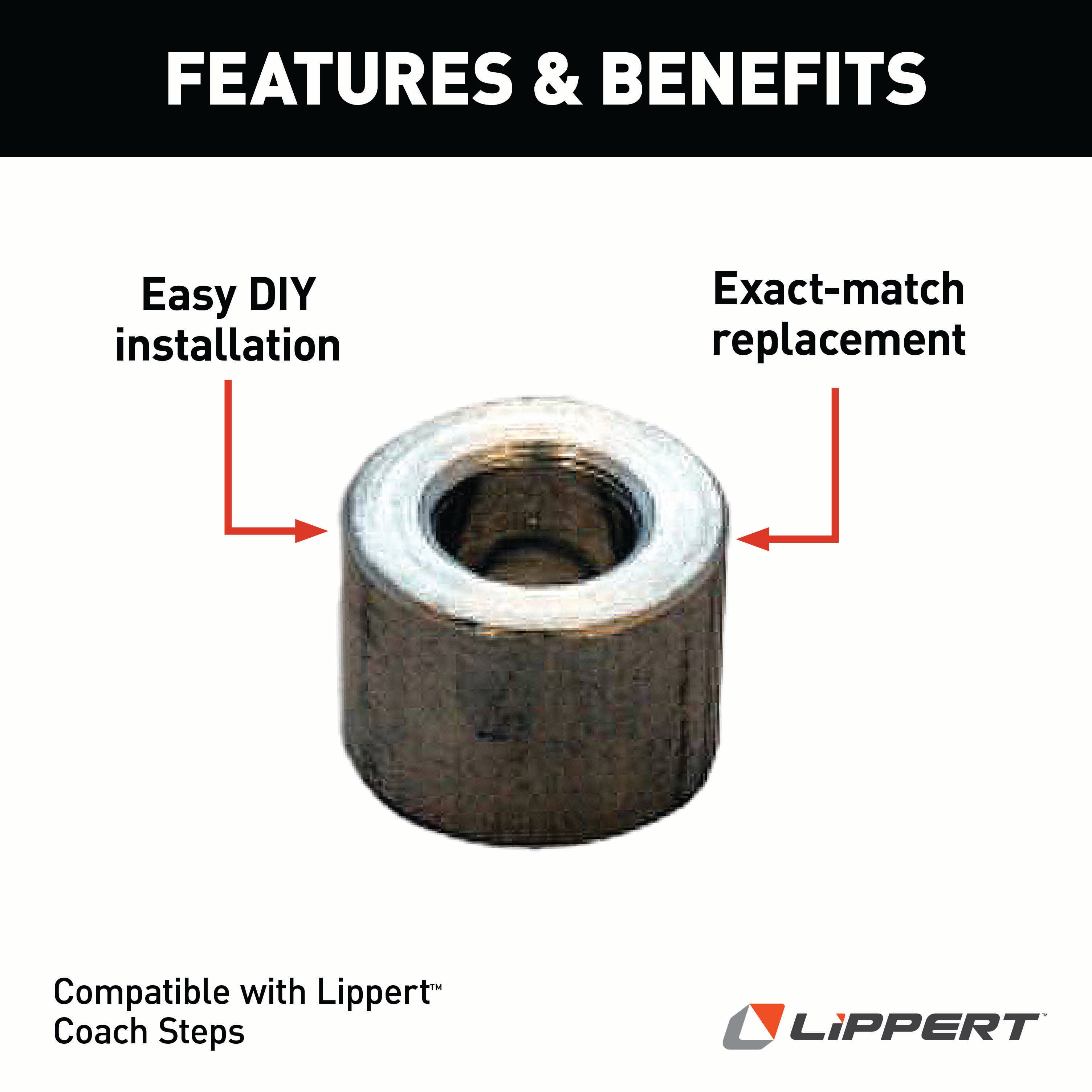Lippert Coach Step Replacement Spacer - 1/2" Od X 1/4" Id #128958 - Image 3