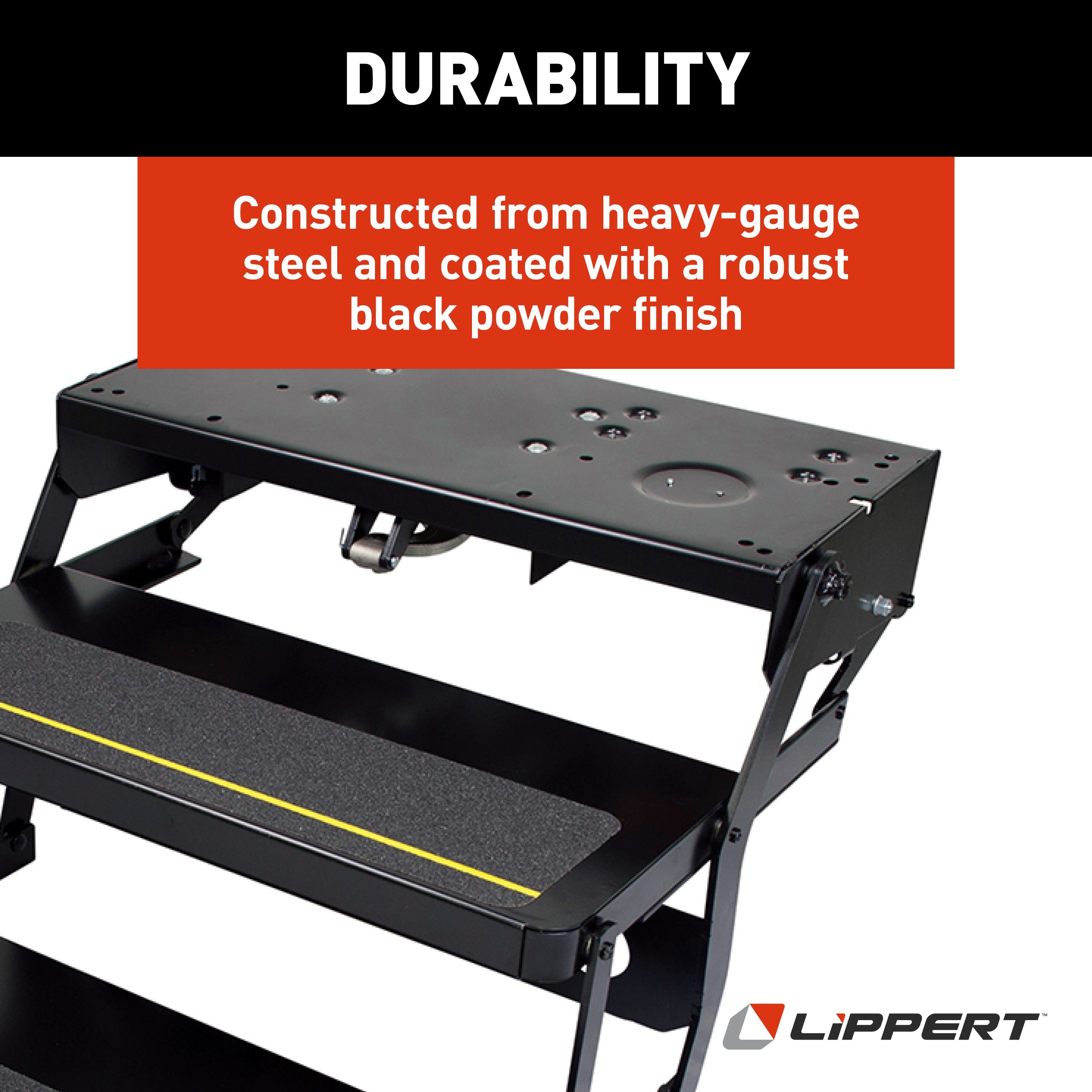 Lippert - Platinum Series - Reinforced Double Tread Electric Step Assembly - Image 7