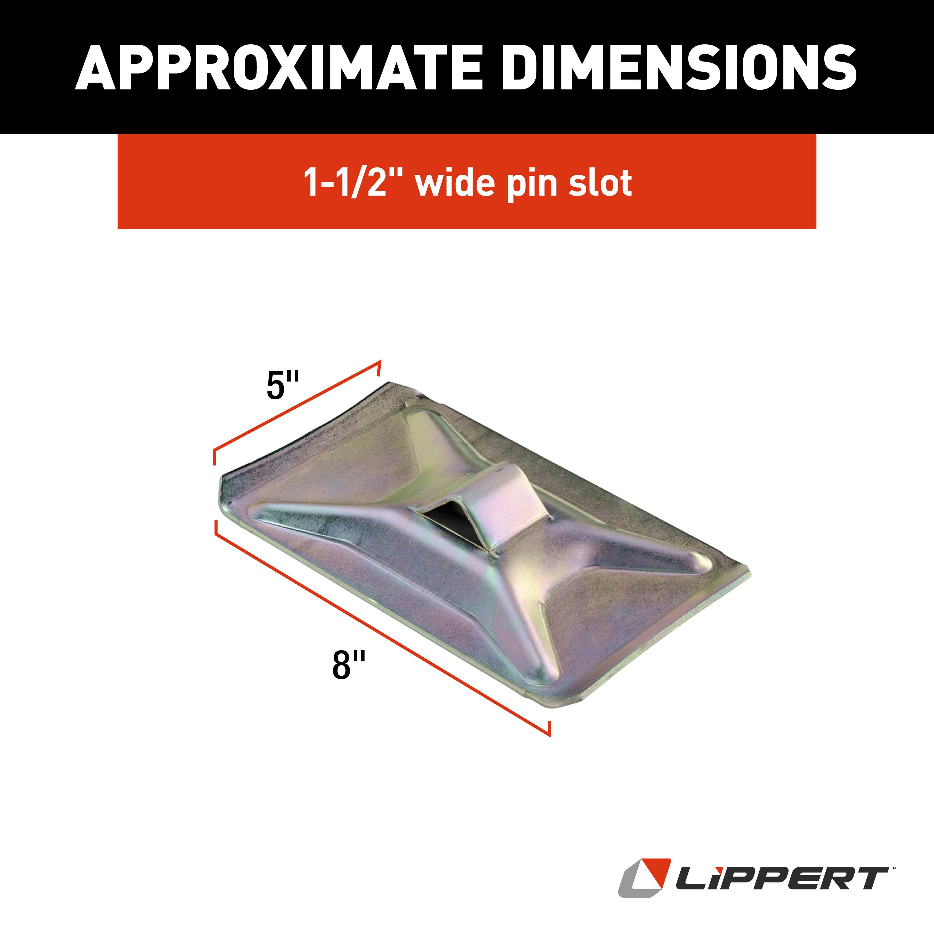 Lippert Replacement Standard 5Th Wheel Landing Gear Foot Pad - 5" X 8" #119225 - Image 2