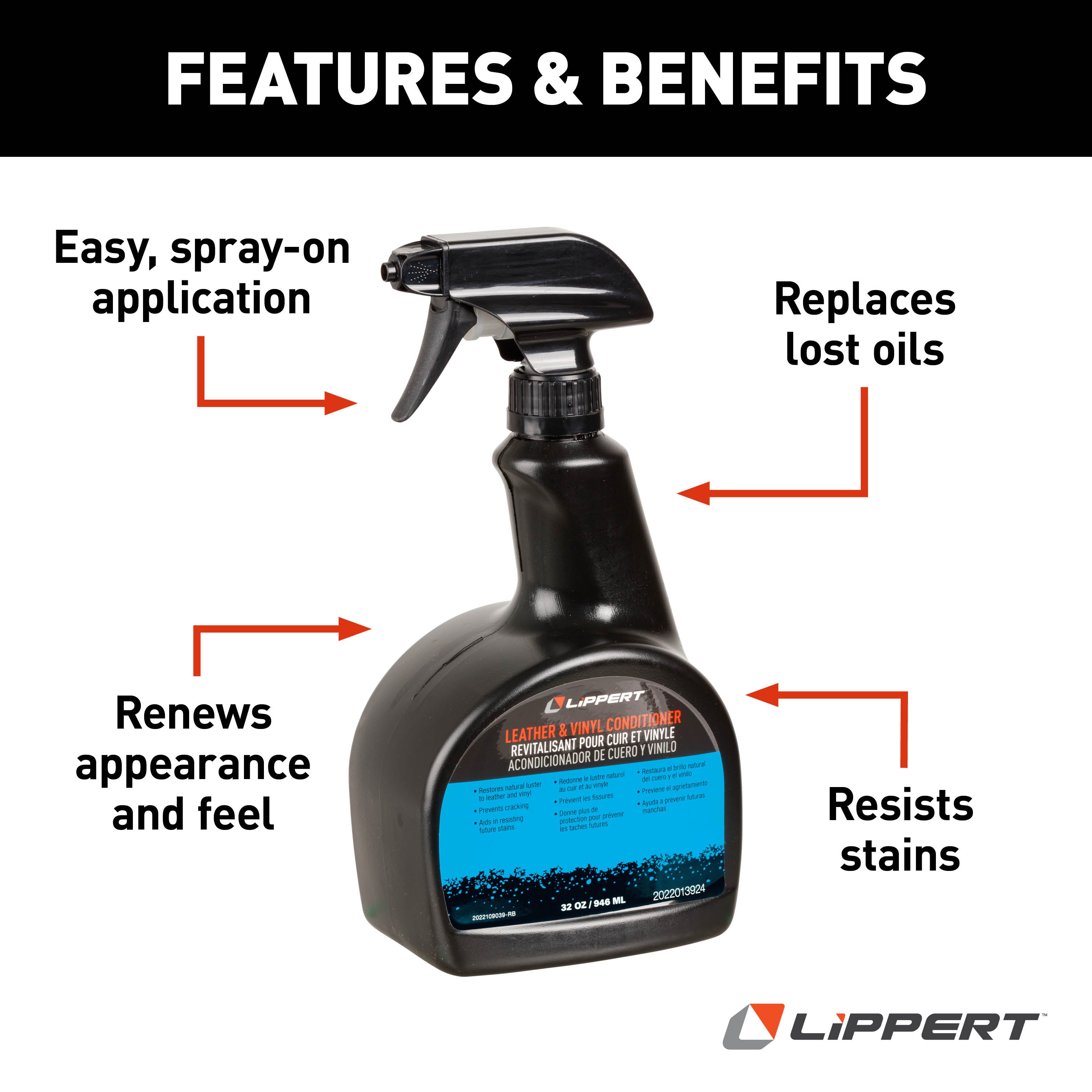 Lippert Rv Leather & Vinyl Conditioner - 32 Oz. - Image 4
