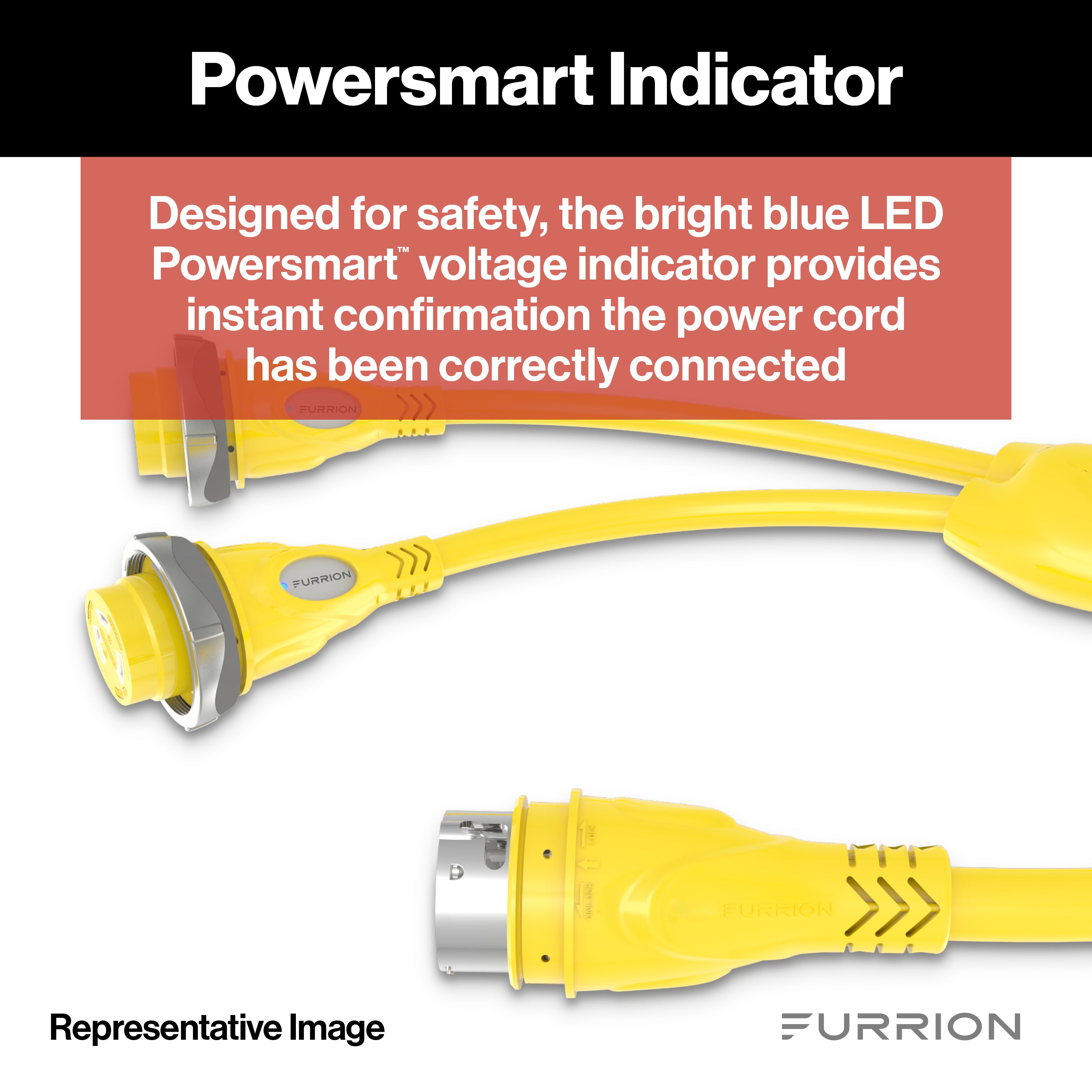 Furrion Y-Adapter - 2(30A) To 50A, 125V, Yellow #F3050Y-Sy - Image 3