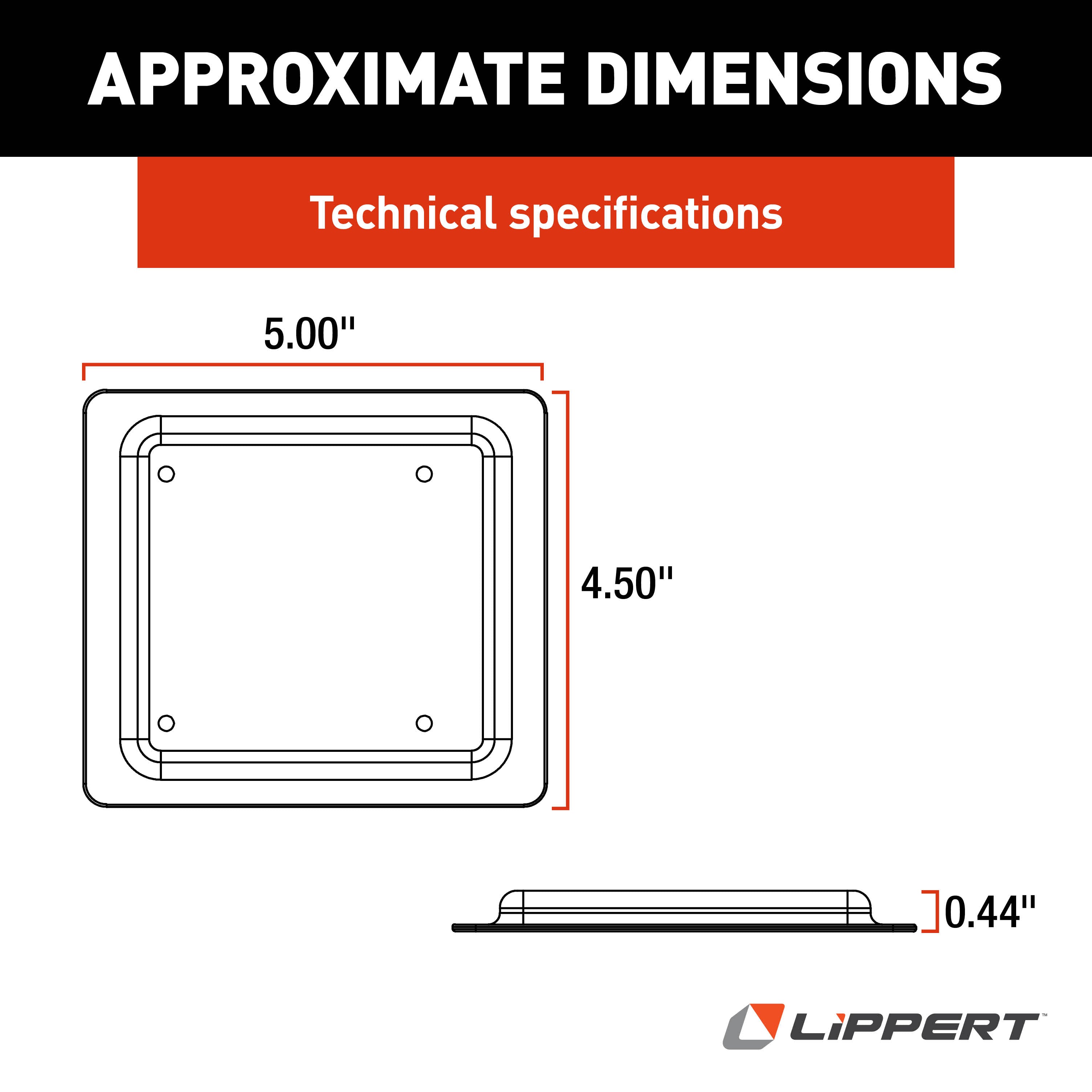Lippert Slam Latch Rv Baggage Door Mounting Plate - Steel #227840 - Image 2