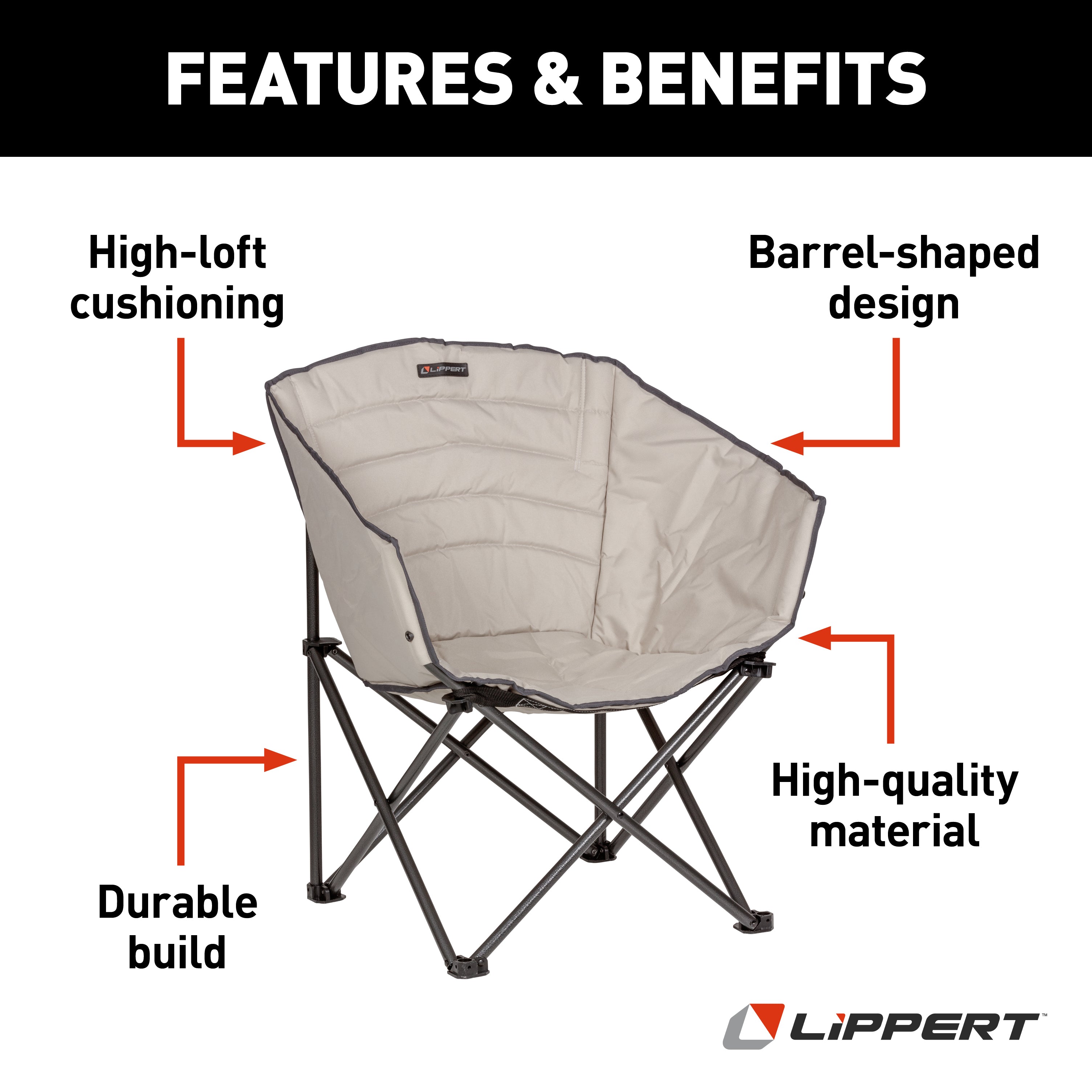 Lippert Campfire Barrel Chair - Sand - Image 2