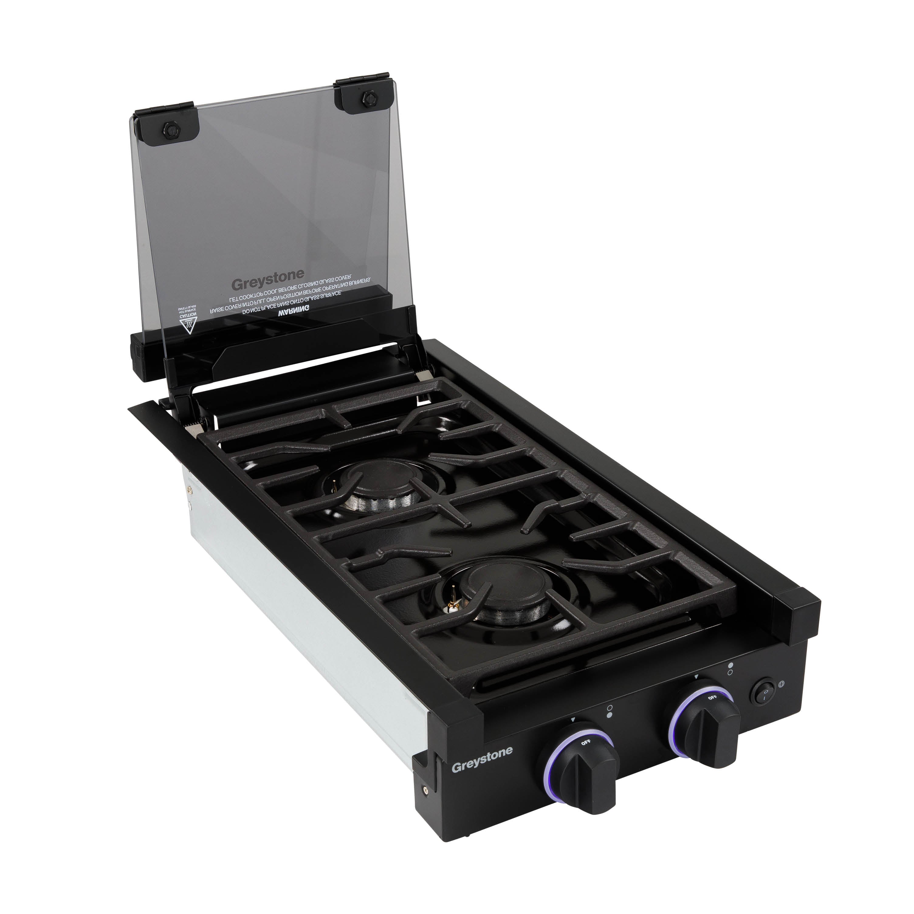 Greystone by Furrion 12 inch 2-burner RV gas cooktop GGH12D2MA1B-BL 2023045680 image 1