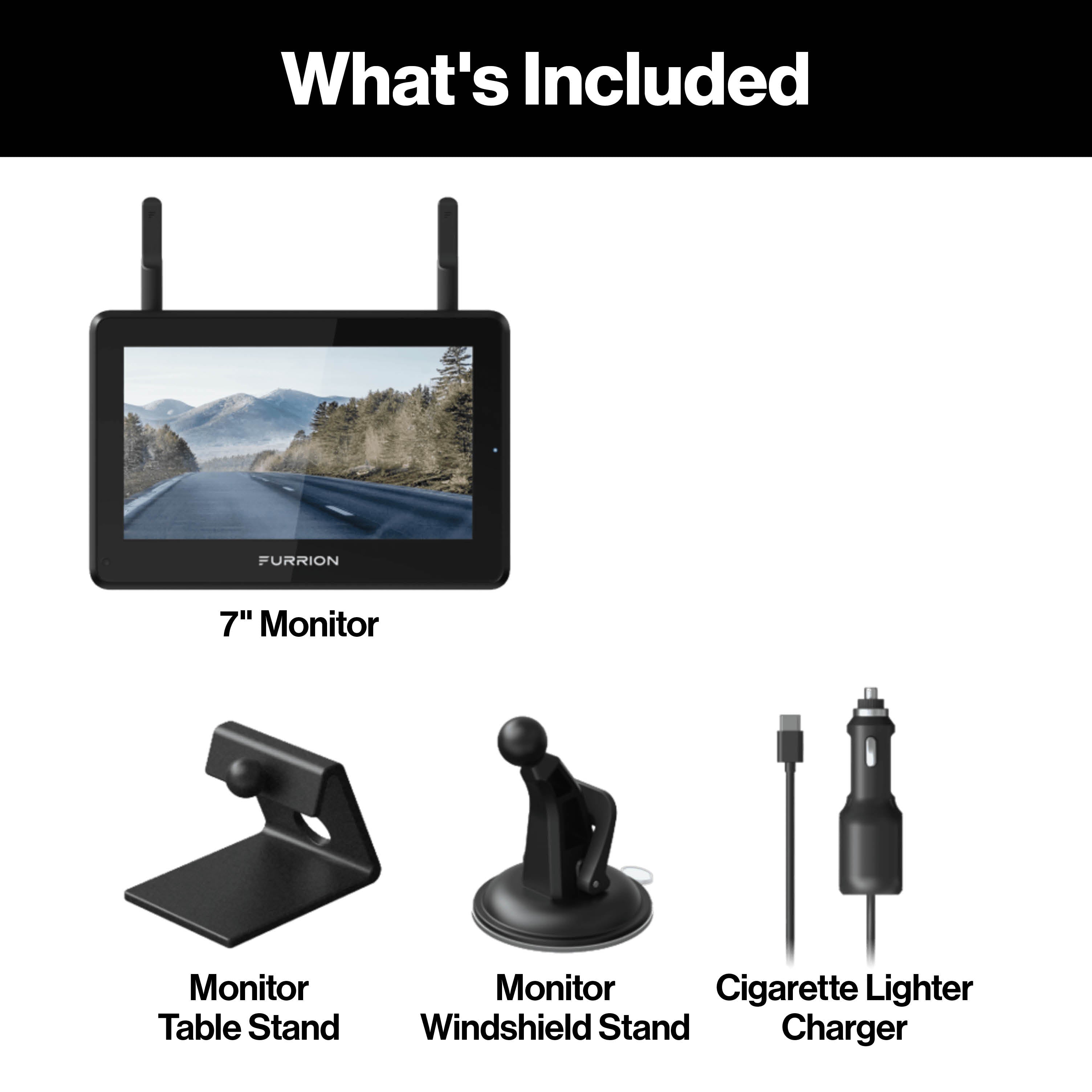 Furrion Vision S+ Rv Observation System - 7" Monitor, Sharkfin Camera #Fos7Htasf - Image 9