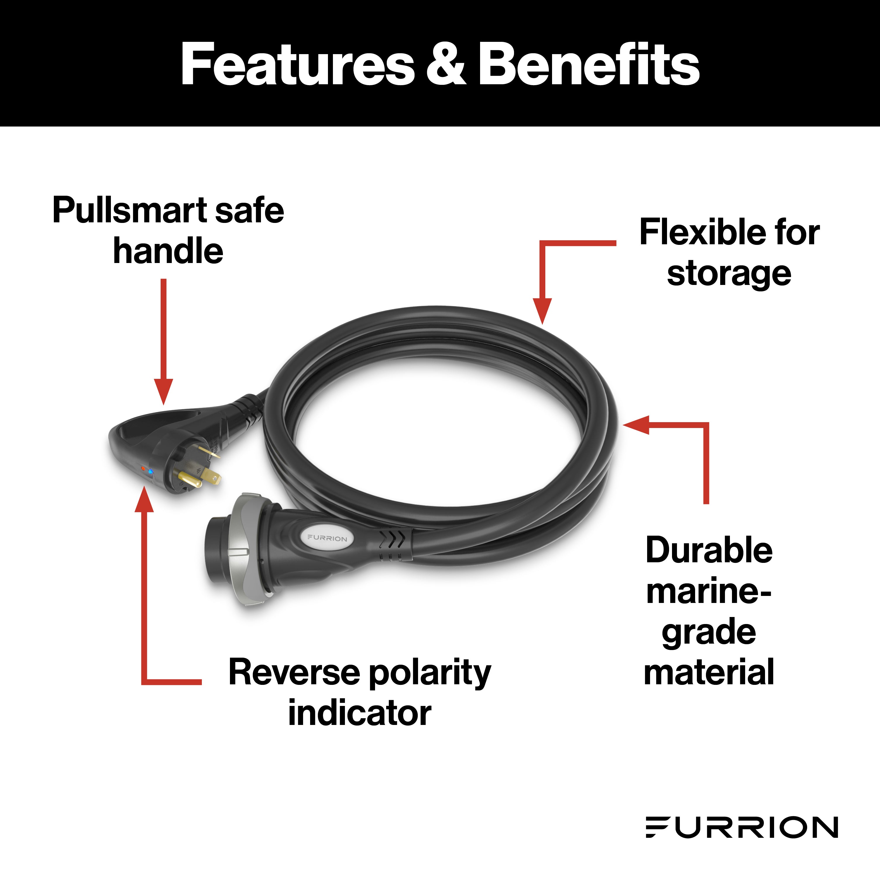 Furrion Faultsmart 36' Rv Power Cord - 30A, 125V, Black #F30R36-Sb-Oem - Image 3
