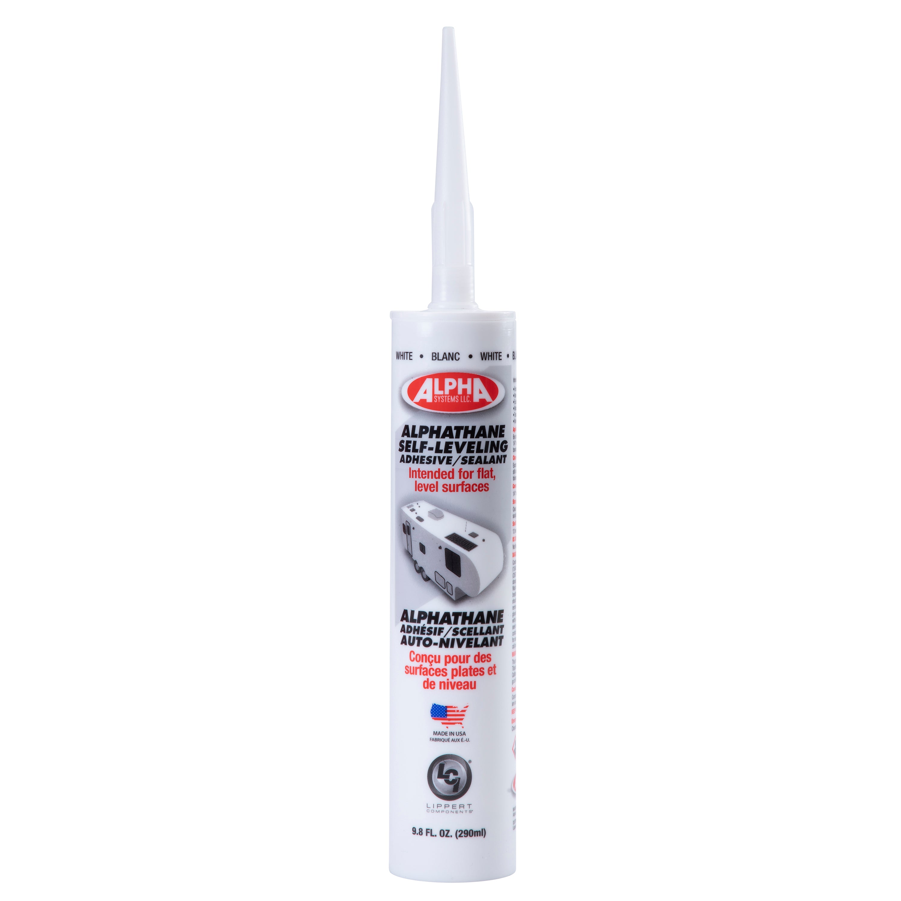 Alpha Systems - 5121 Alphathane 100% Solids Self-Leveling Sealant, White (9.8 Oz. Tube) - Image 1