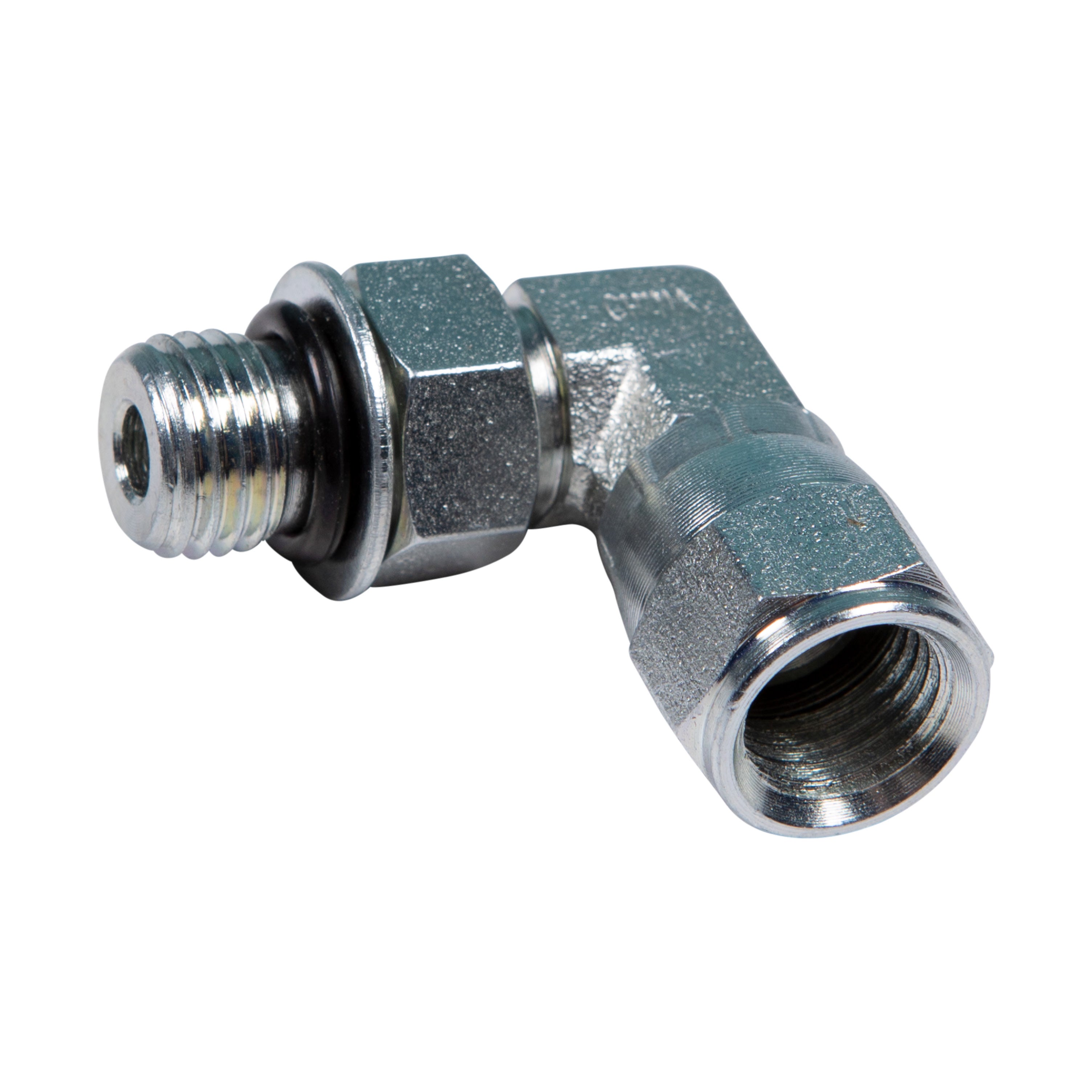 Lippert 1/4" Swivel 90° Elbow Hydraulic Leveling System Fitting #6809-04-04 - Image 2