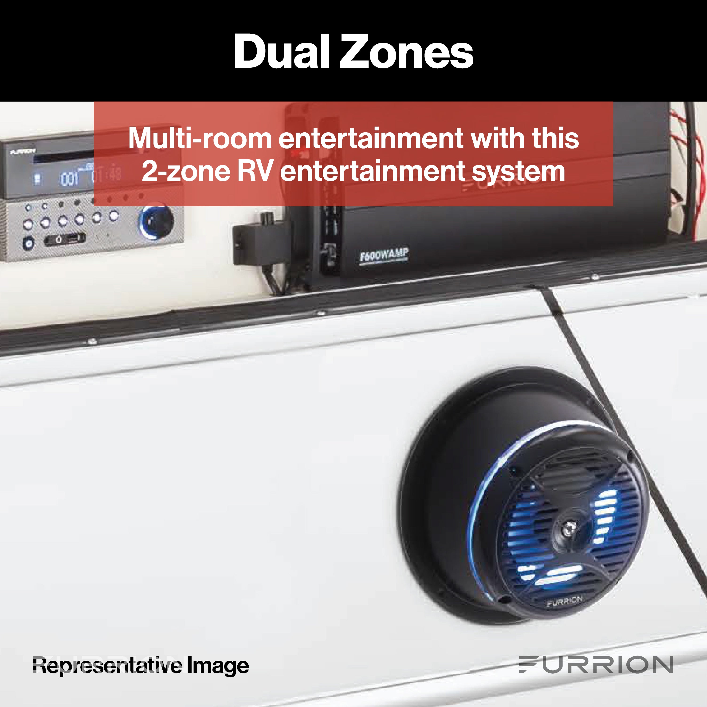 Furrion Rv & Marine Entertainment System - 120W, 2-Zone, Dvd #Dv3300S-Bl - Image 4
