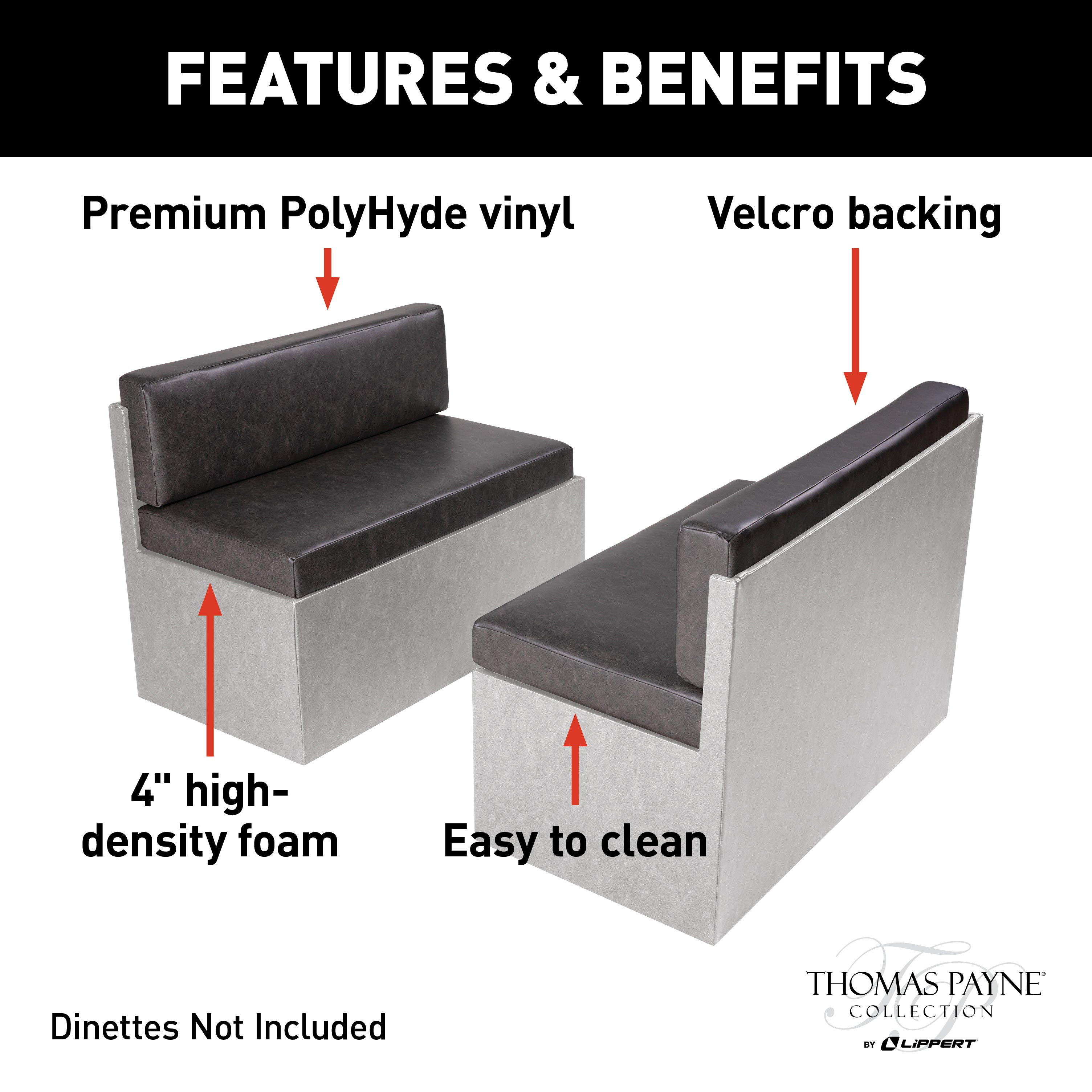 Thomas Payne Rv Dinette Cushions - 40" Millbrae #2021100490 - Image 3