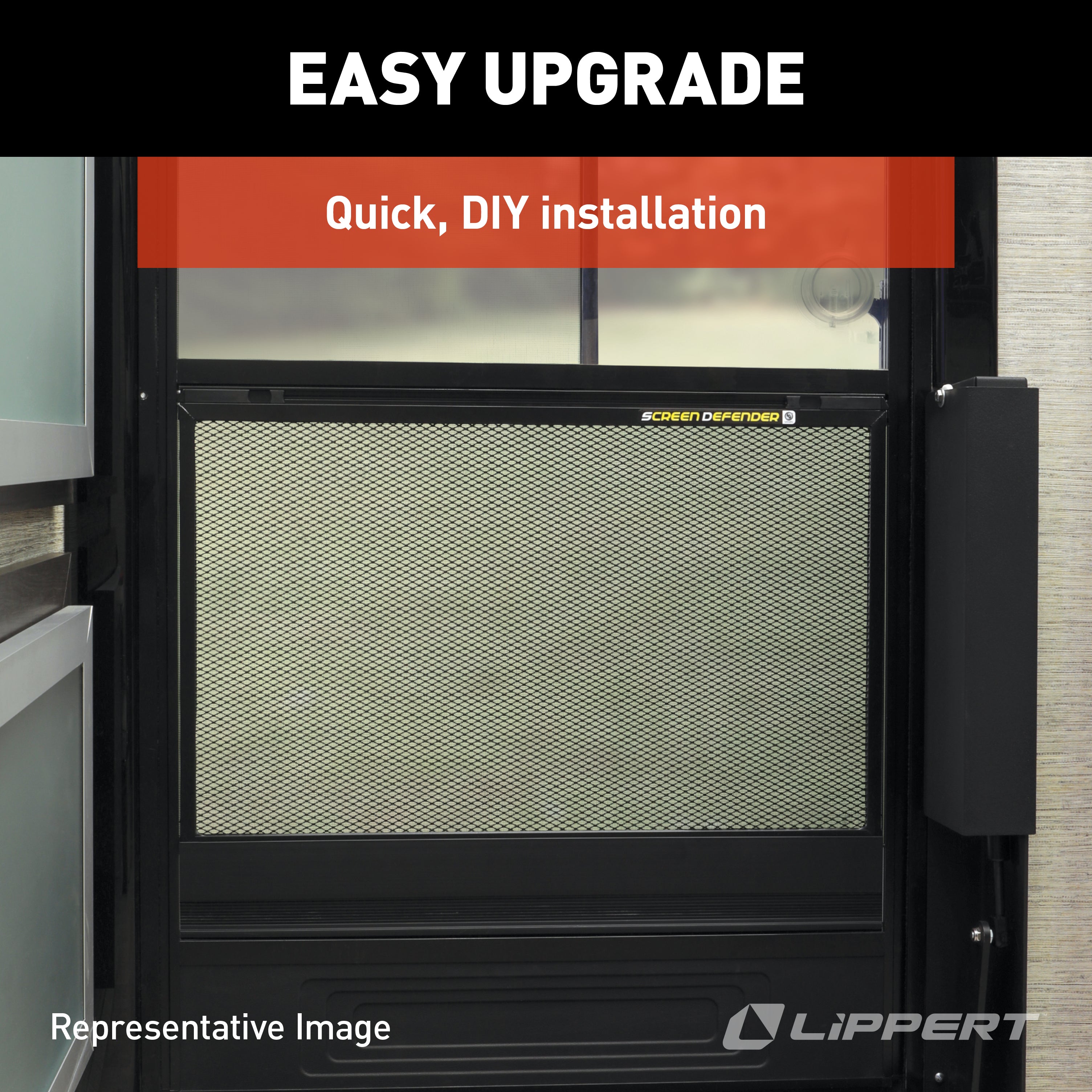 Lippert Screen Defender Rv Entry Door Screen Protector - 30" Kit - Image 6