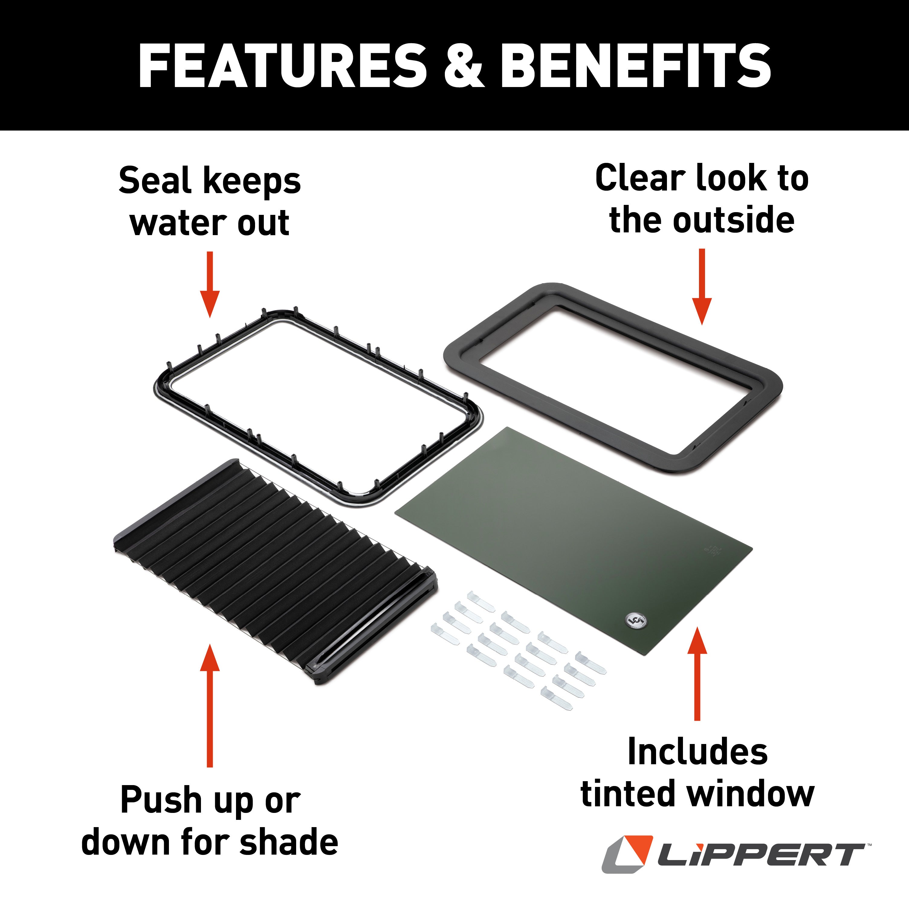 Lippert Thin Shade Complete Window Shade Kit For Rv Entry Doors - Image 3