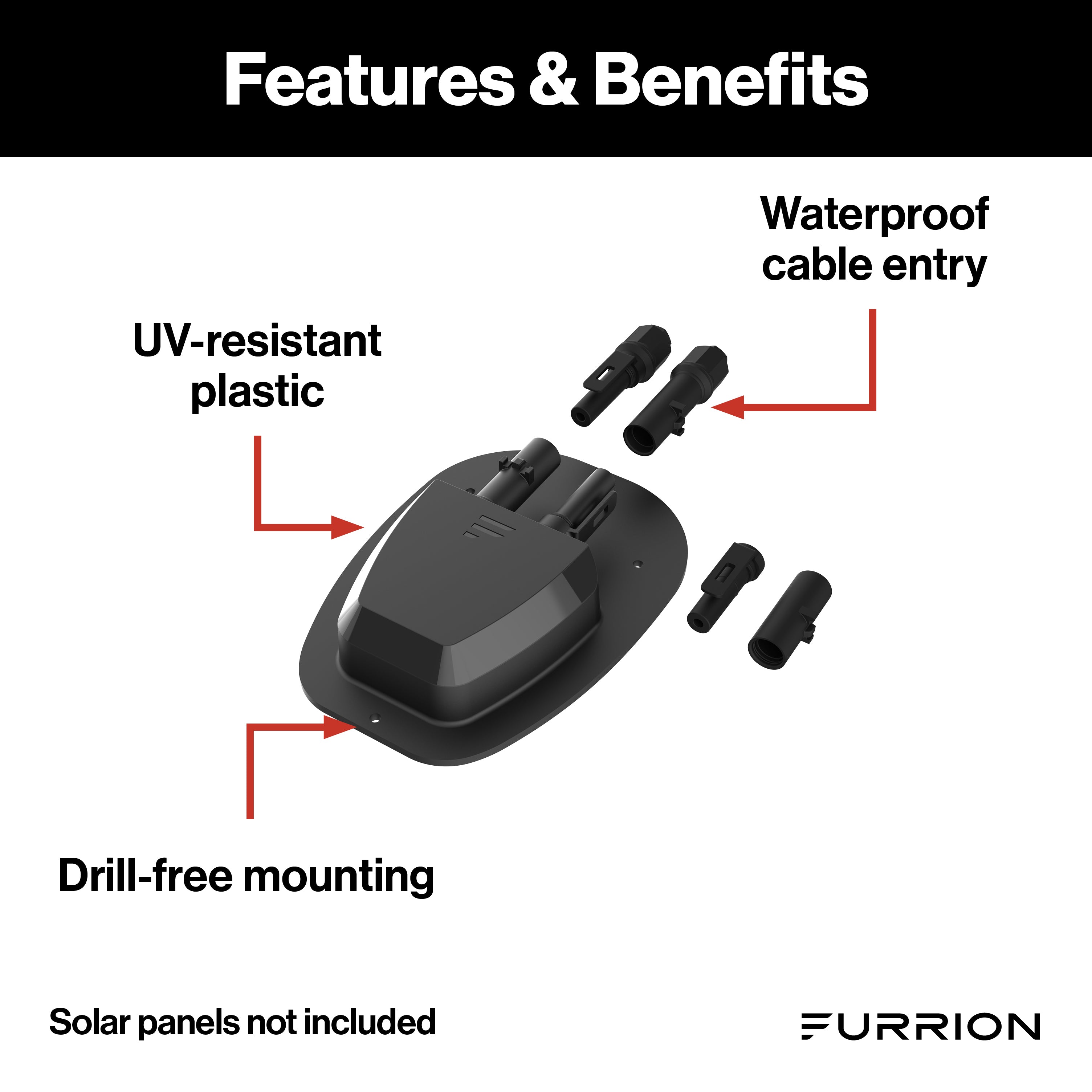 Furrion 2-Plug Rooftop Solar Panel Connection Box #Fseb30Jwo-Bl - Image 3