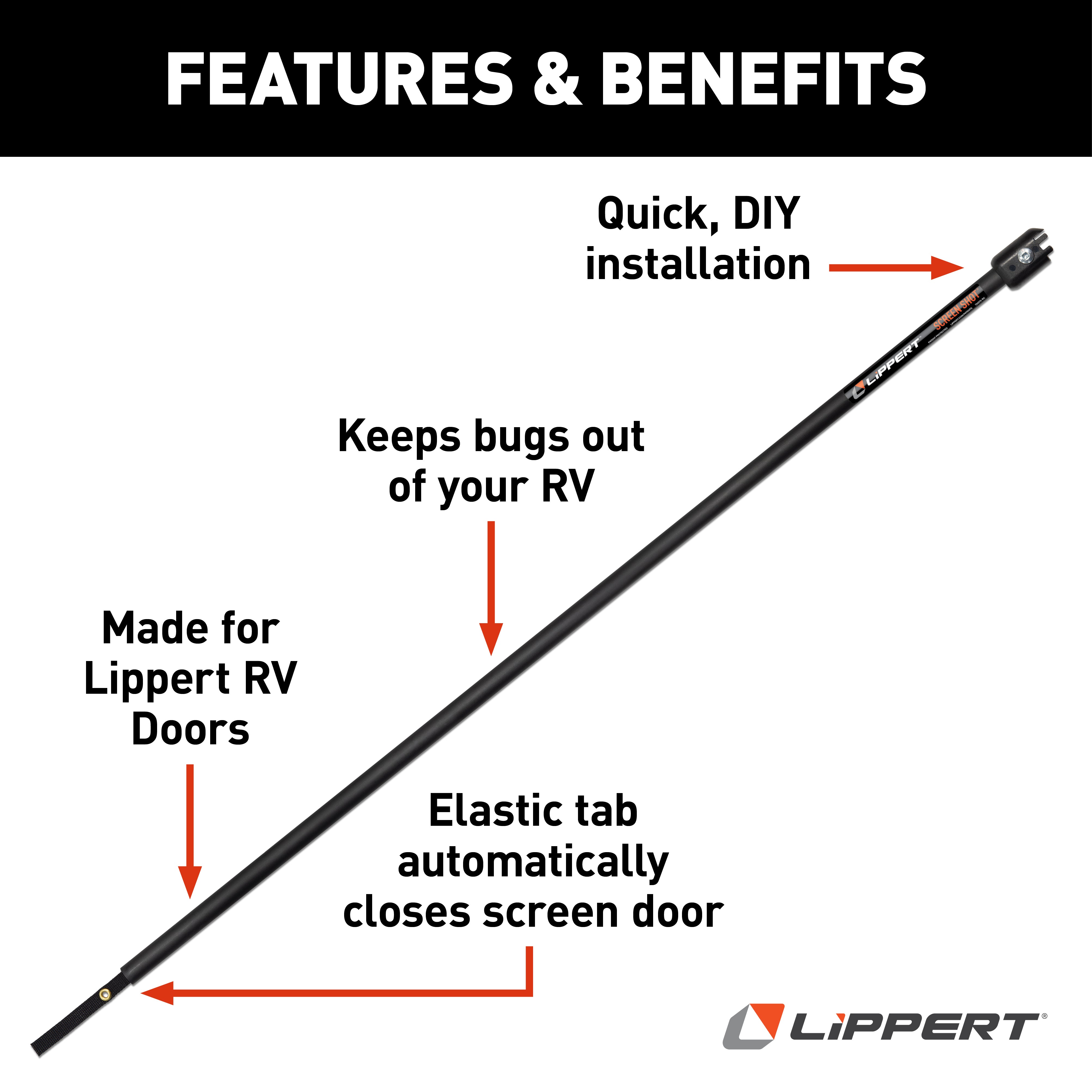 Lippert Screen Shot Automatic Rv Screen Door Closer - 26" #730813 - Image 5