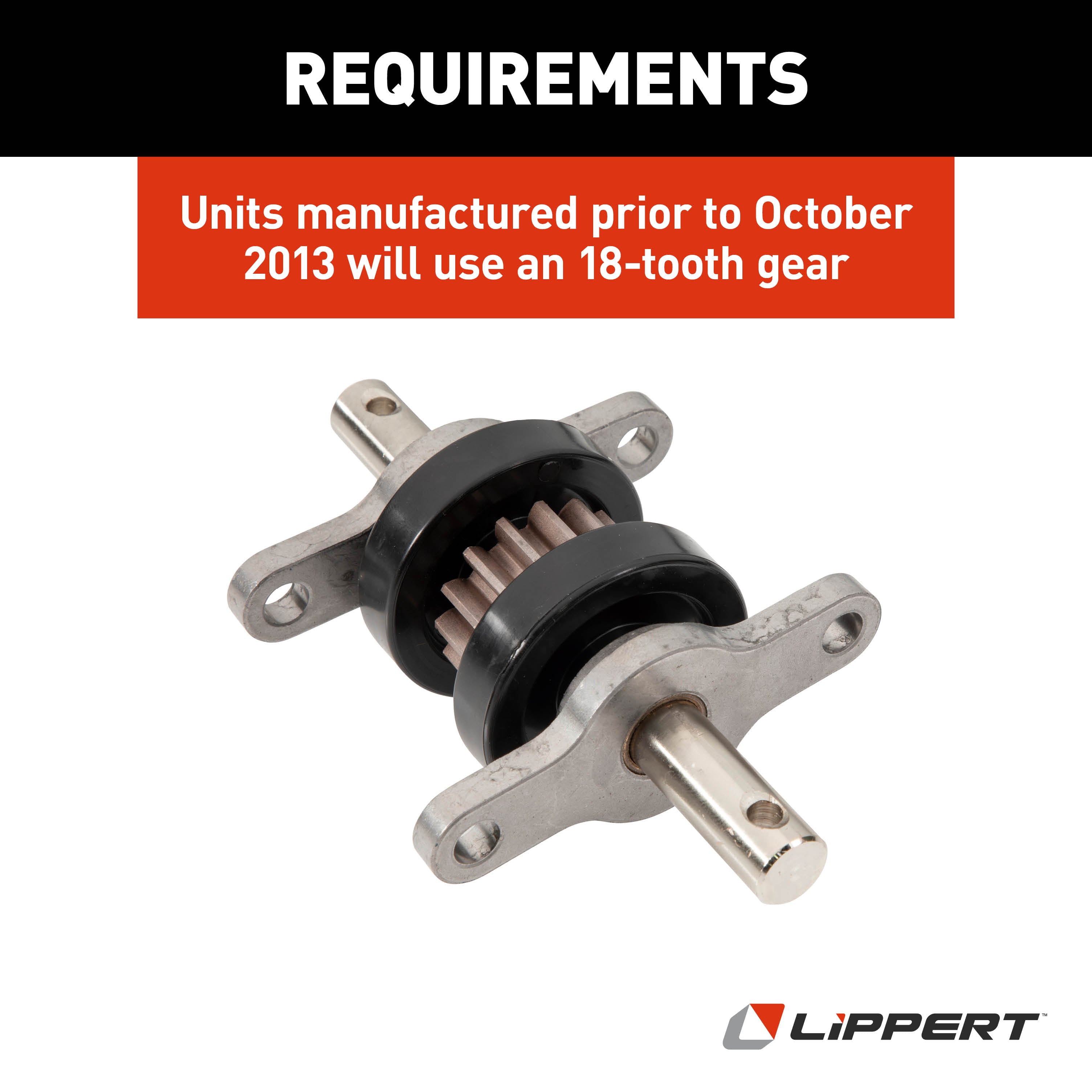Lippert Replacement 2 X 2 Through-Frame Slide-Out Gear Pack Assembly Without Roll Pins #281331 - Image 8
