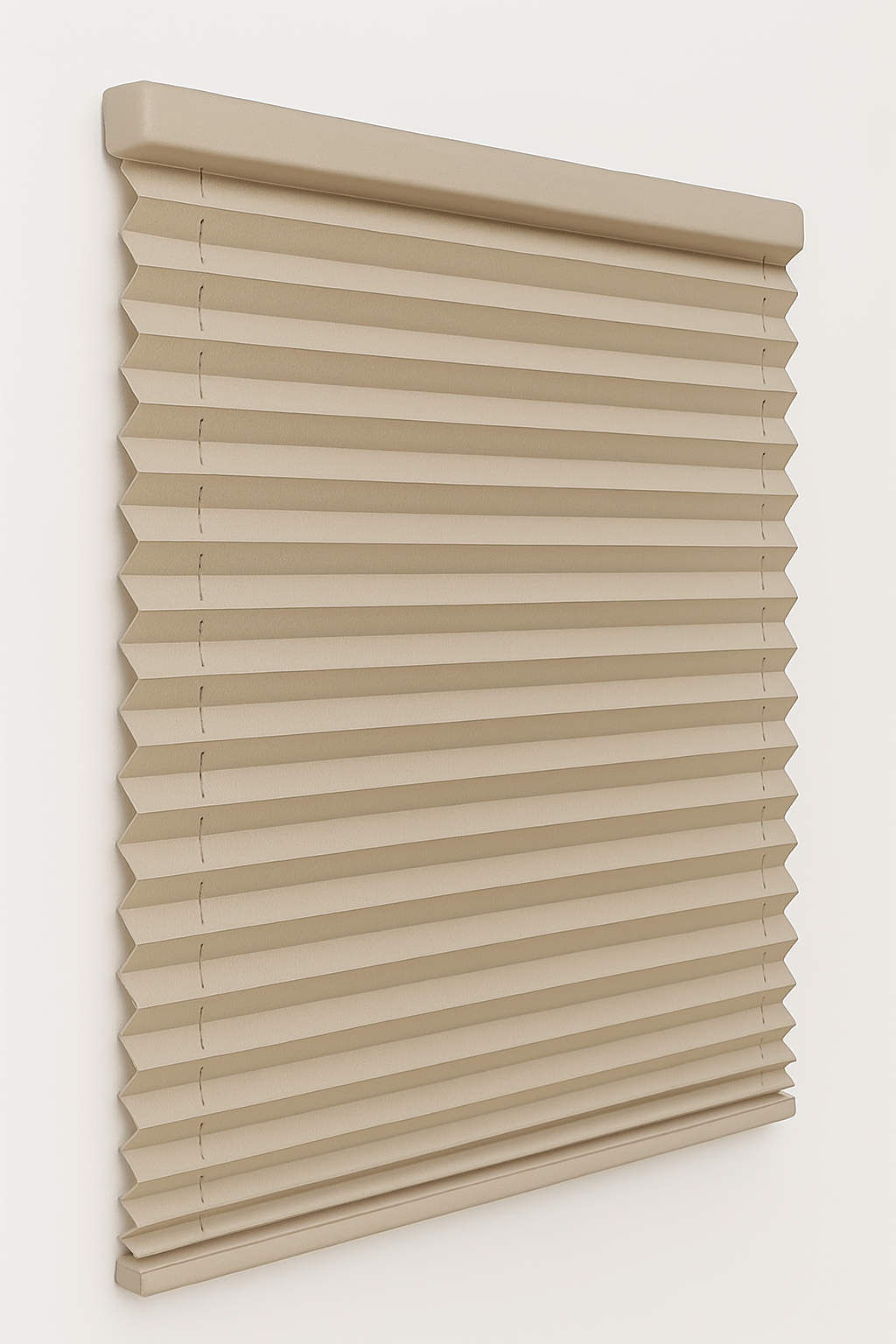 RV Pleated Window Night Shades - Suede Beige Color Woven Fabric - Genuine OEM Supplied - Custom Sizes