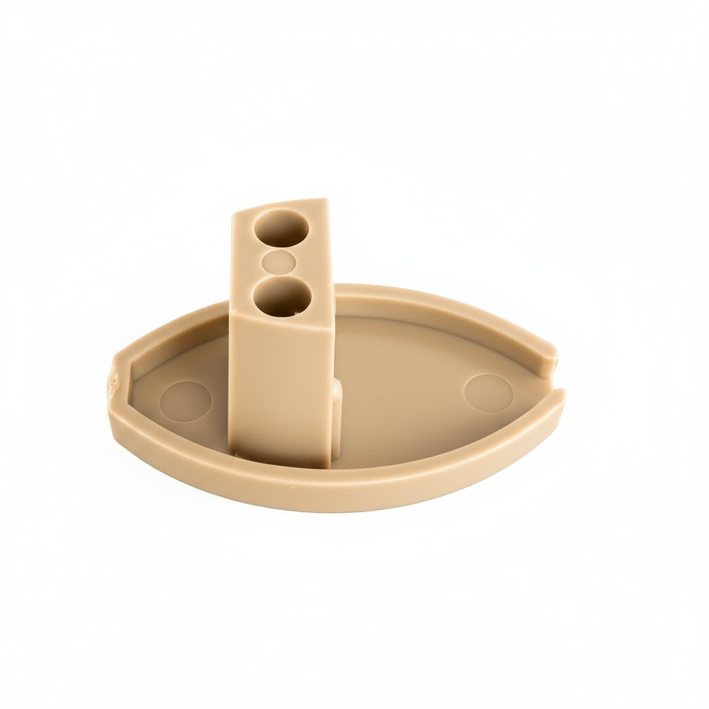 ISD End Caps for Roller Shade End Bar (Champagne) - OEM Replacement - RV Window Shade Parts