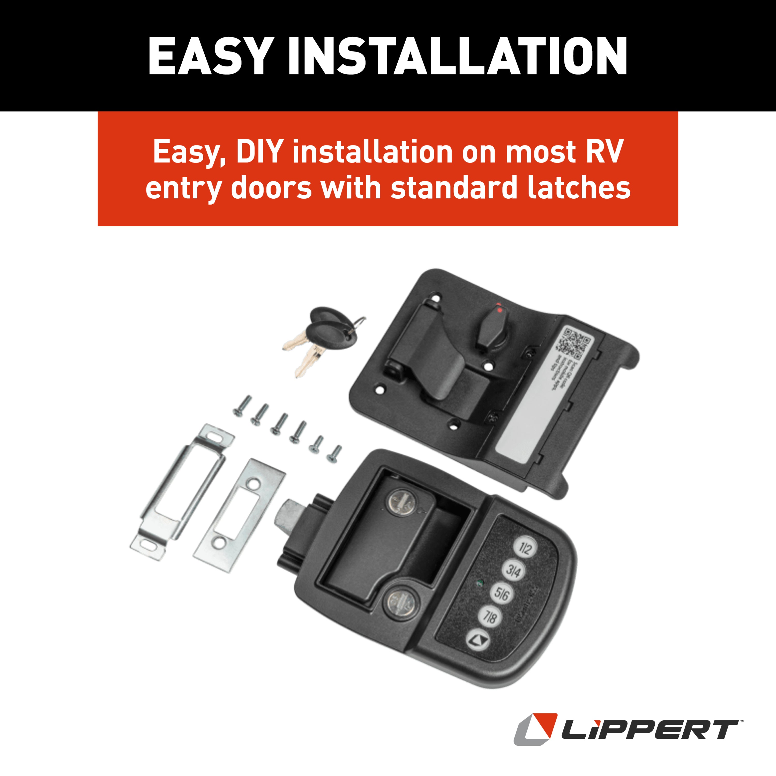 Lippert Keyless Rv Door Lock With Bluetooth - Right - Image 6