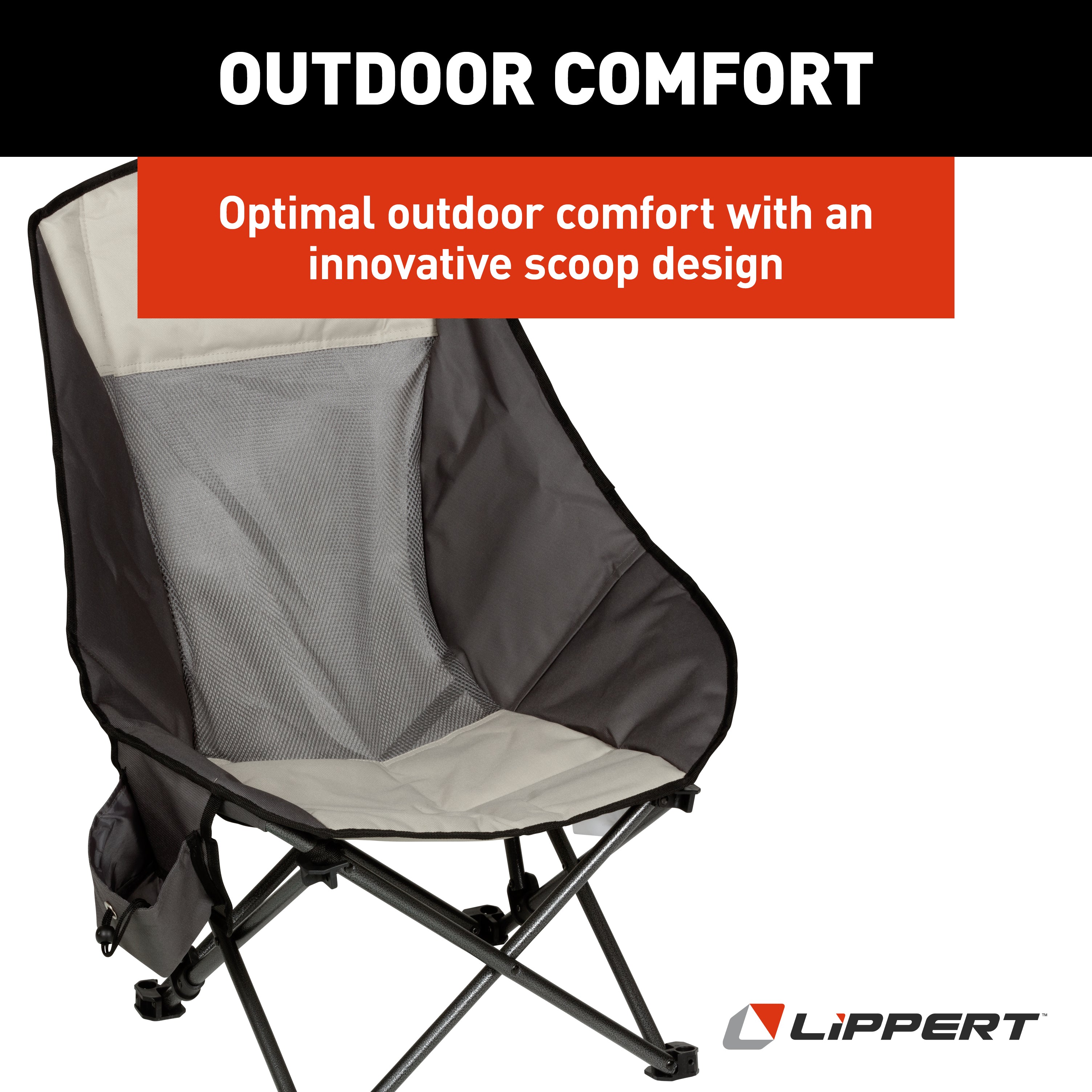 Lippert Baja Overlanding Chair & Table Set - Dark Grey / Sand #2022114831 - Image 4