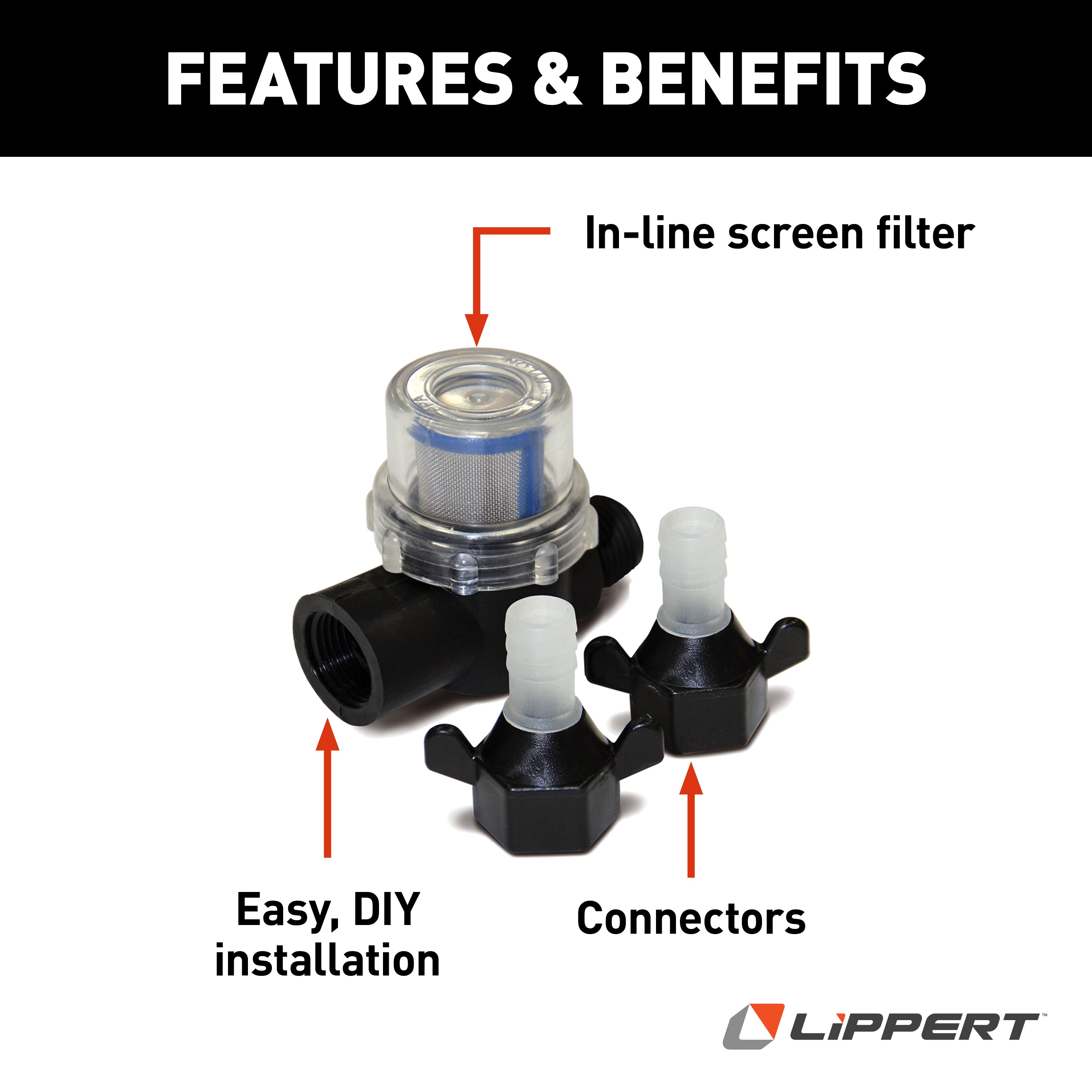 Lippert Flow Max Screen Filter & Connectors For Rv Water Pump - Image 4