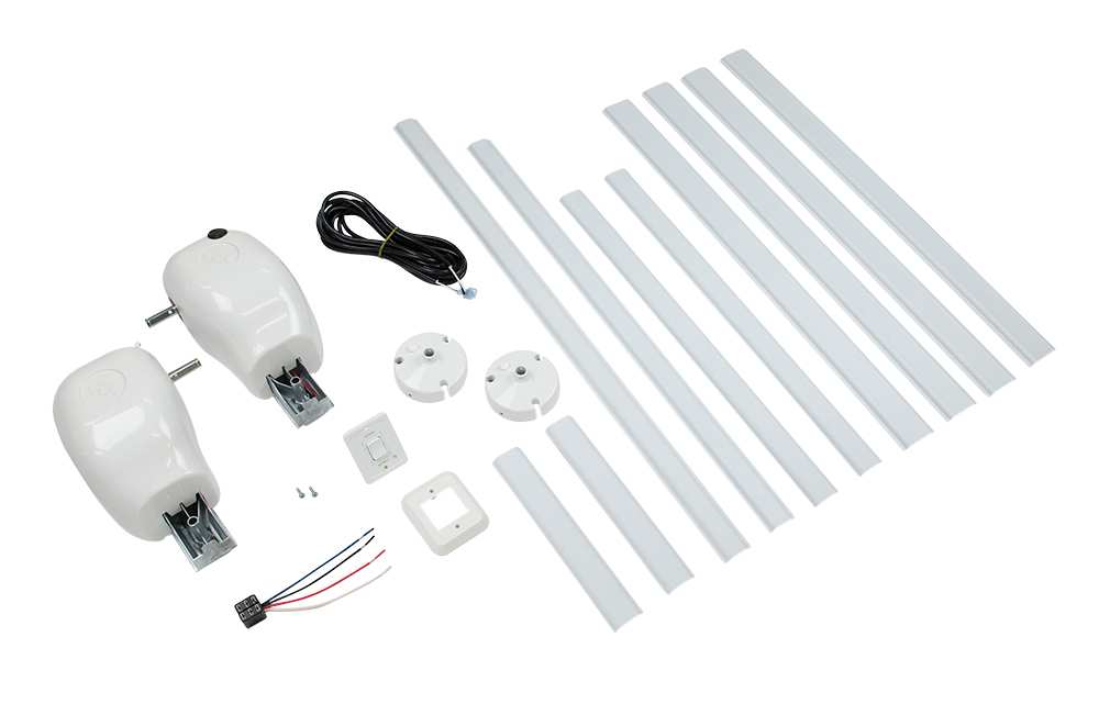 Solera Manual Pull Style To Power Awning Conversion Kit - White #329250 - Image 1