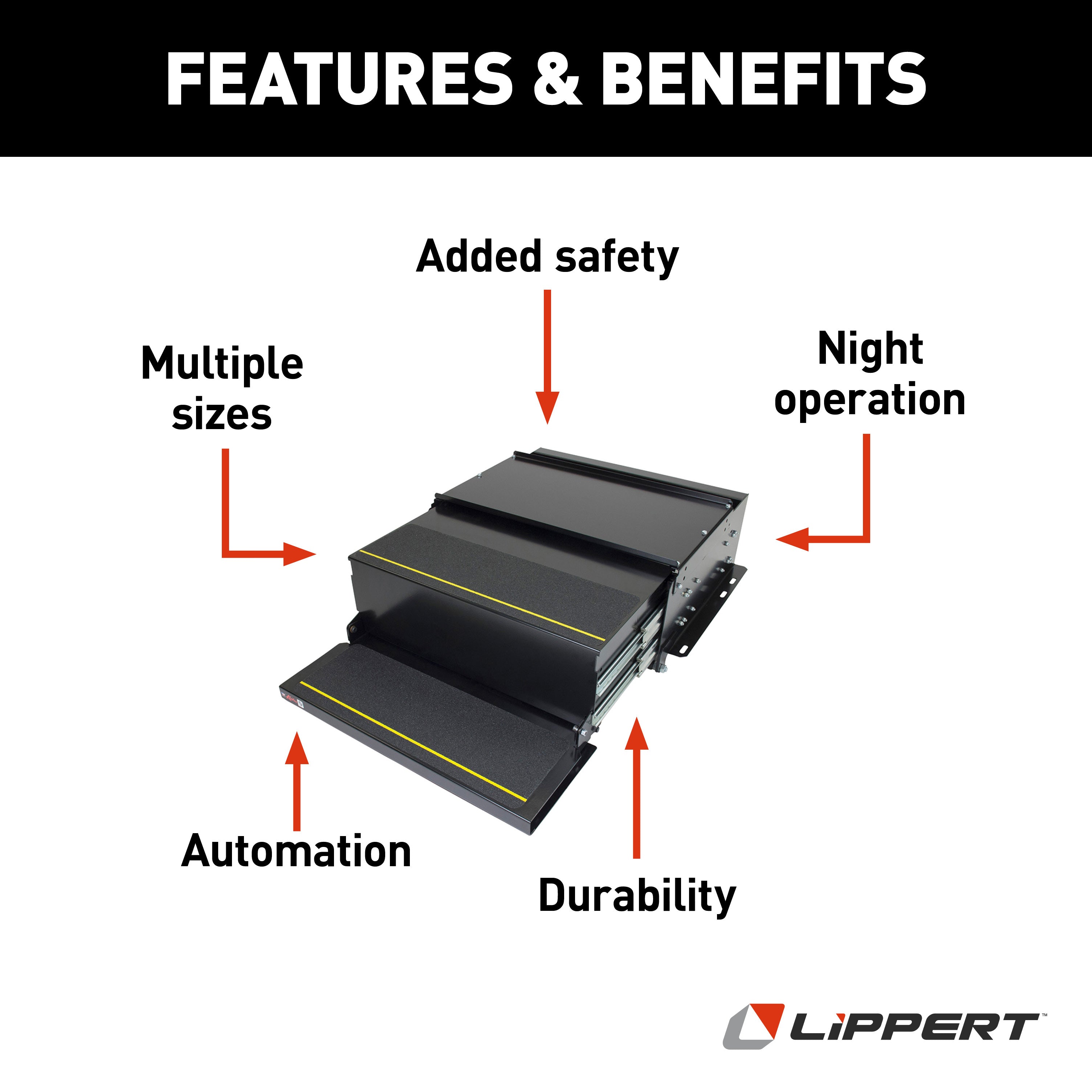 Lippert - 42 Series Slide Style Step Assembly With Logic Control Unit And No Switch Kit - Image 4