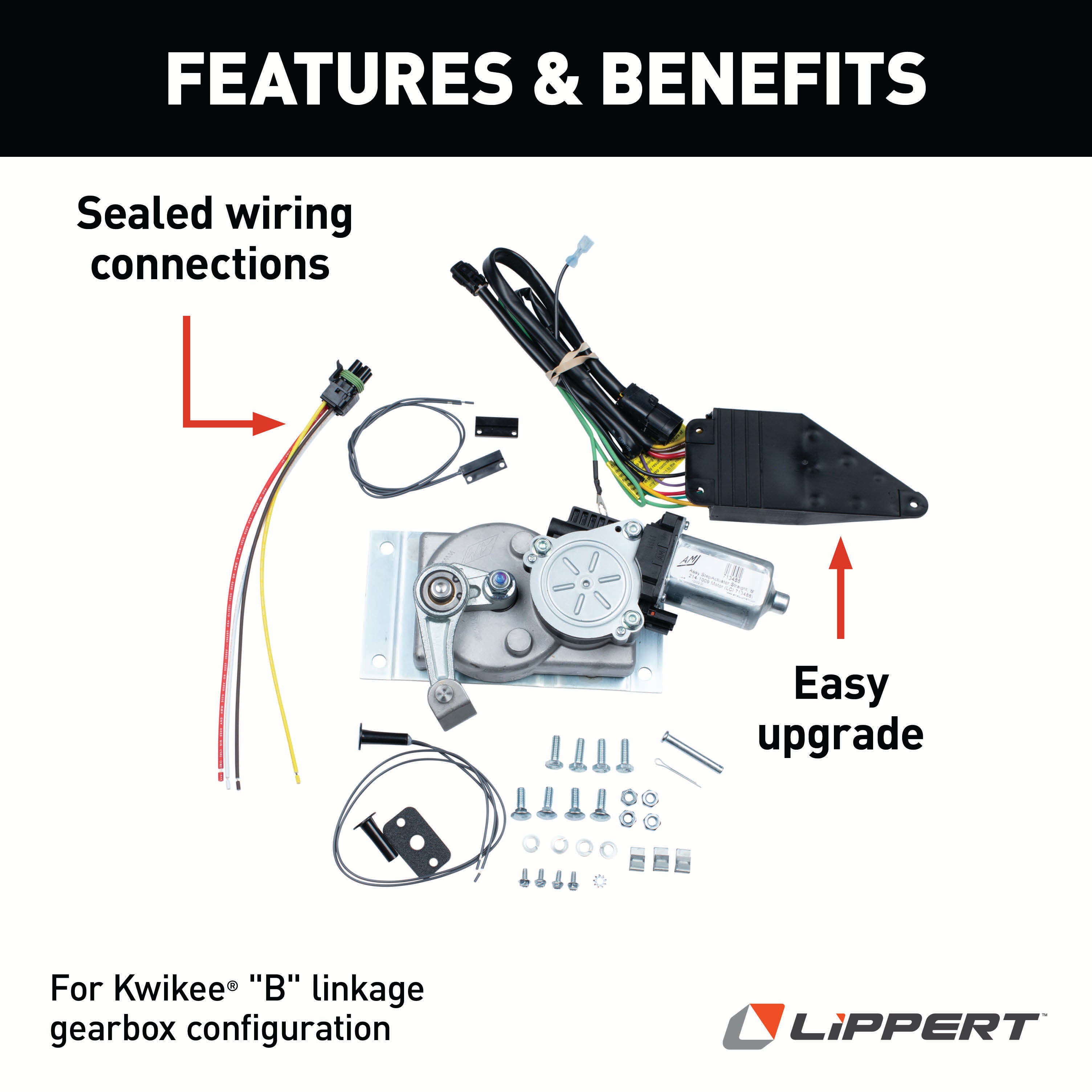 Lippert Motor Conversion Kit For Kwikee Electric Steps - "C" Linkage Single & Double Steps #781007 - Image 7