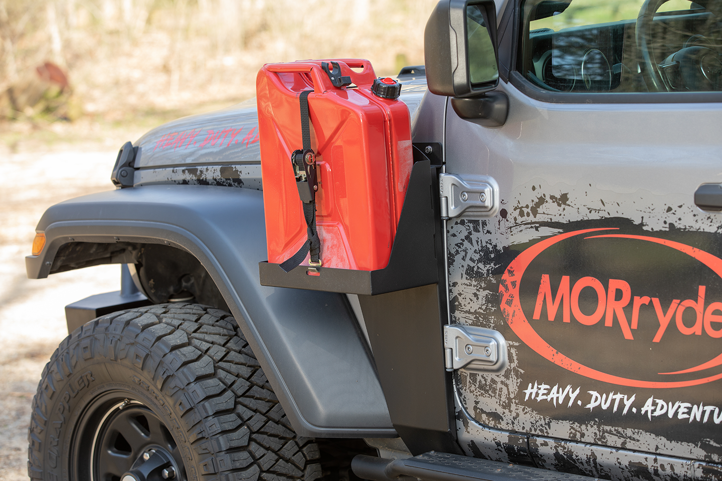 Jerry Can Side Mount - Driver's Side with Universal Tray (18-Current Wrangler JL)