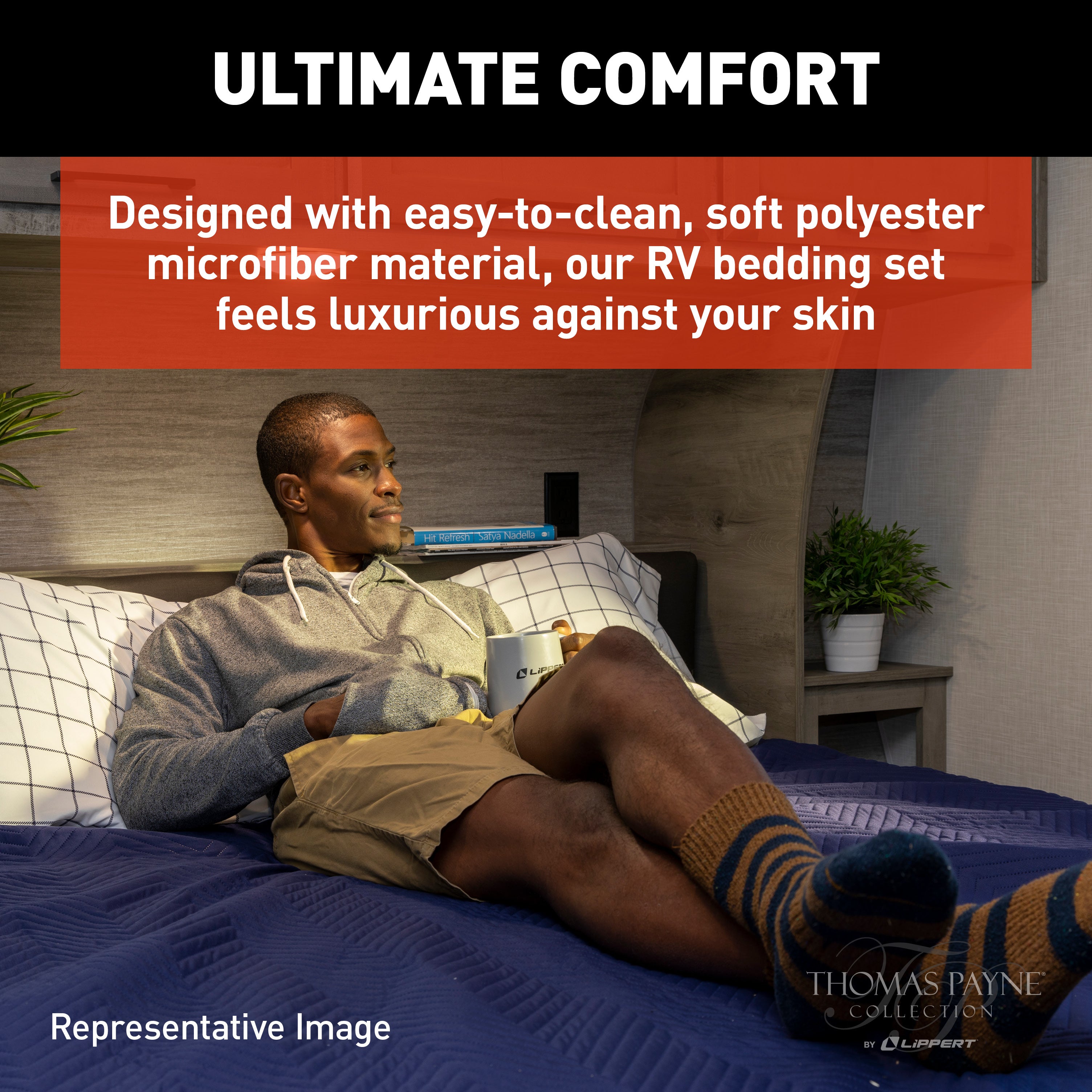 Thomas Payne Easy Zzzs Rv Bedding Set - Short Queen, Navy #2022107824 - Image 5