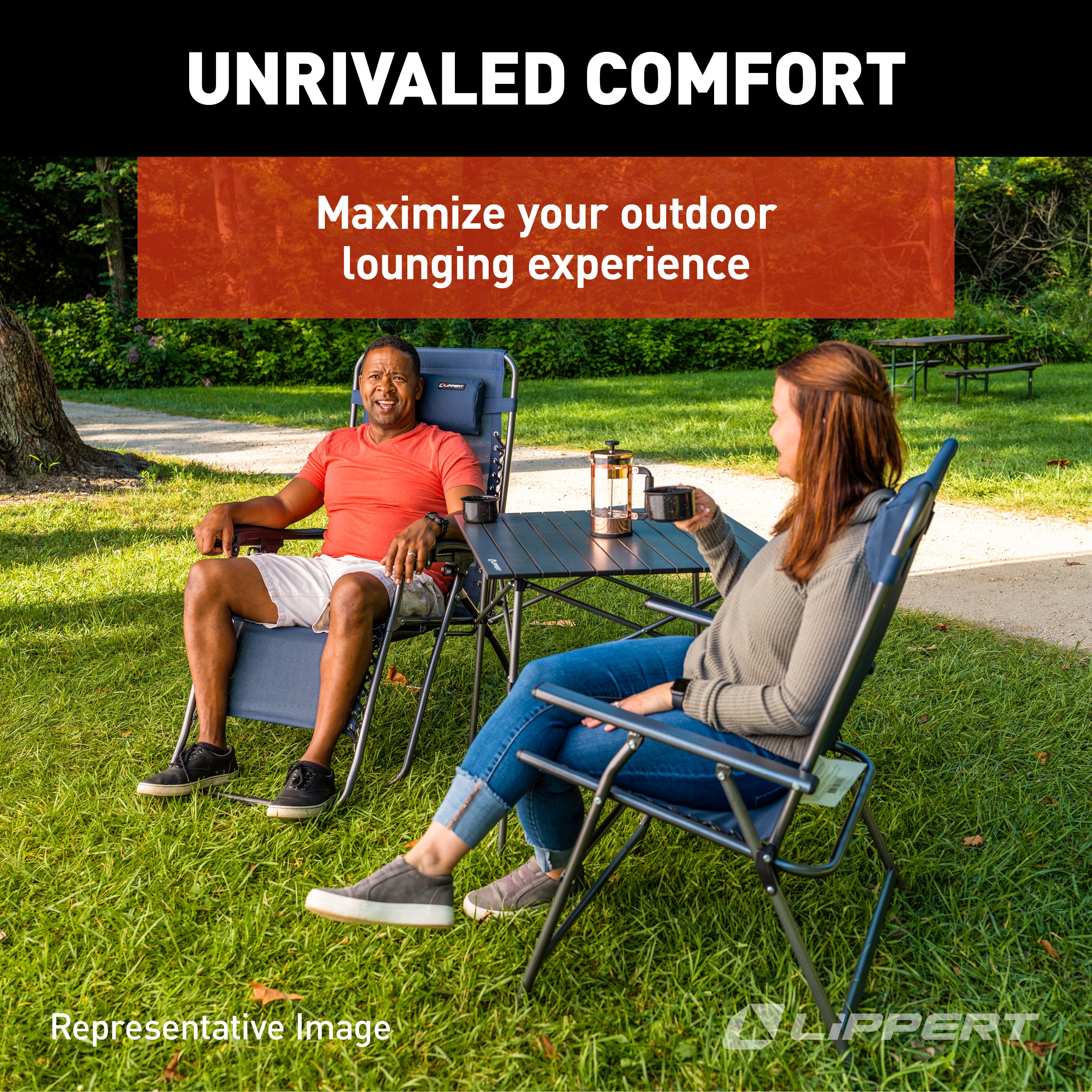 Lippert - Stargazer Xl Zero-Gravity Chair - Navy - Image 6