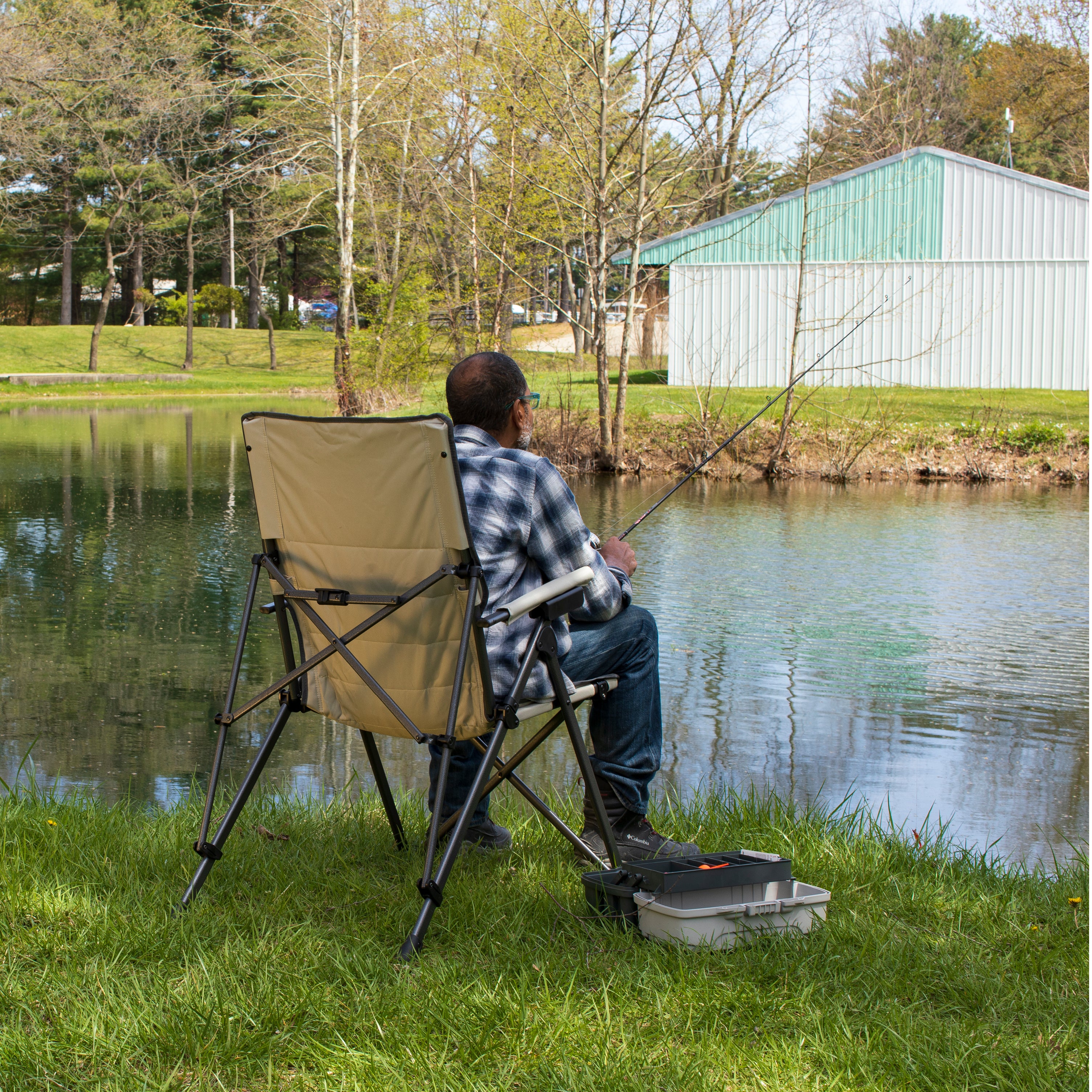 Lippert Sun Soaker Reclining Camping Chair - Sand - Image 10