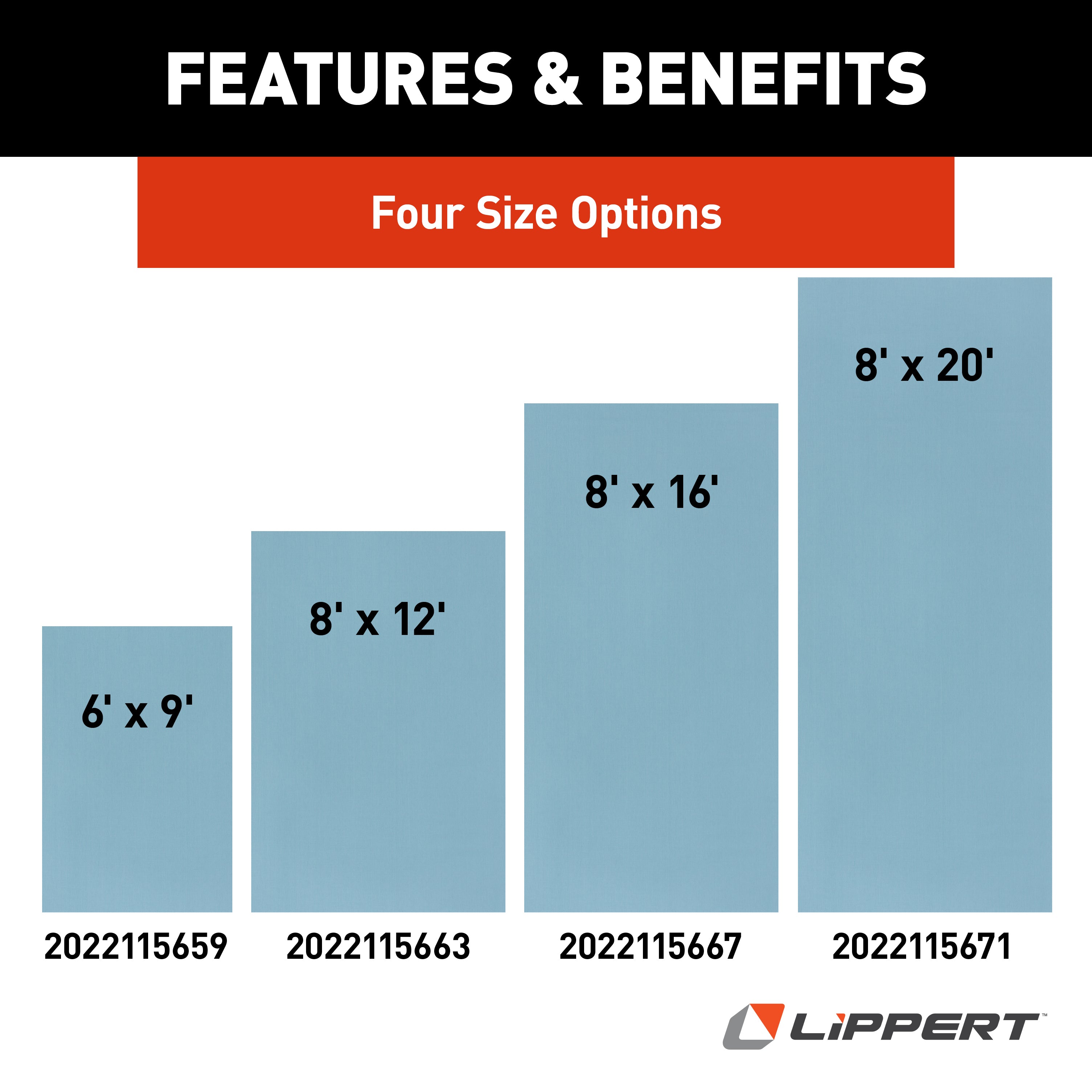 Lippert Outdoor Patio Rug - Blue, 8' X 16' - Image 3