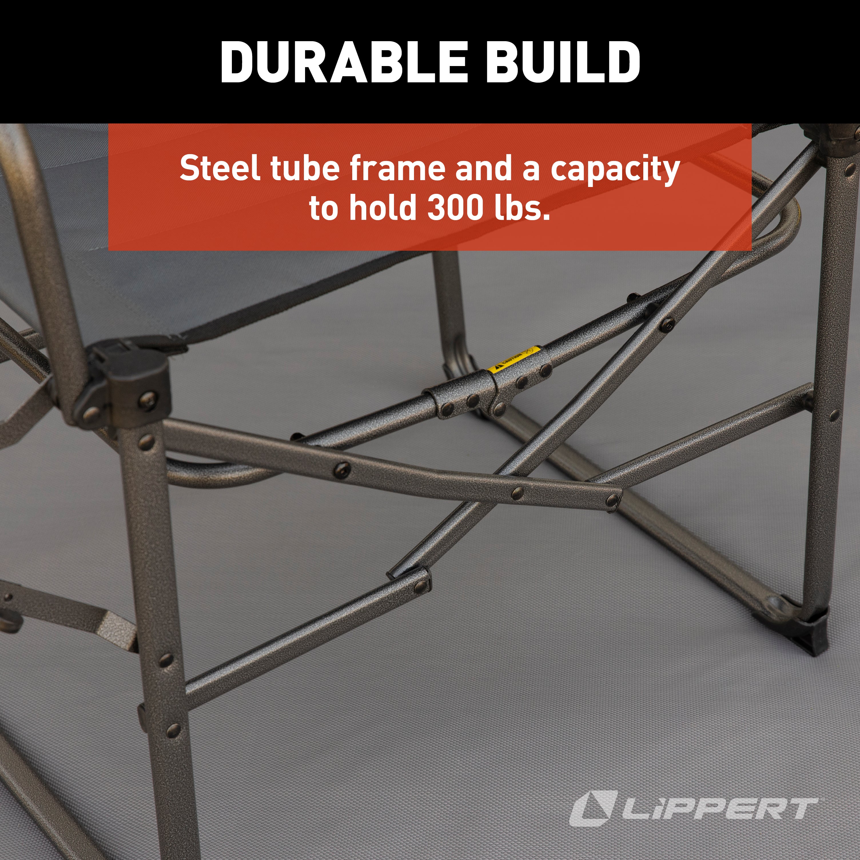 Lippert Scout Xl Director Chair With Side Table - Dark Grey - Image 5