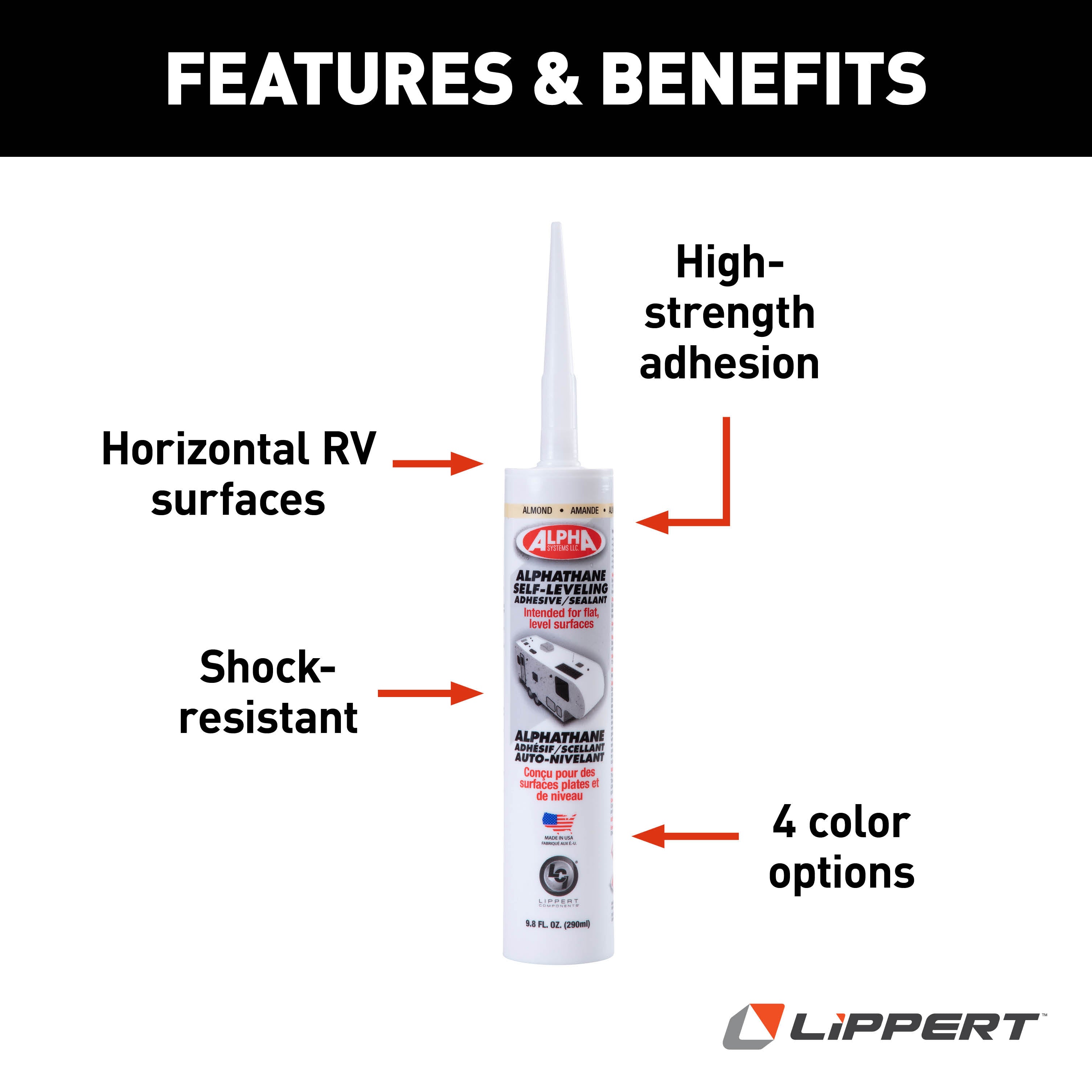 Alpha Systems - 5121 Alphathane 100% Solids Self-Leveling Sealant, Almond (9.8 Oz. Tube) - Image 7