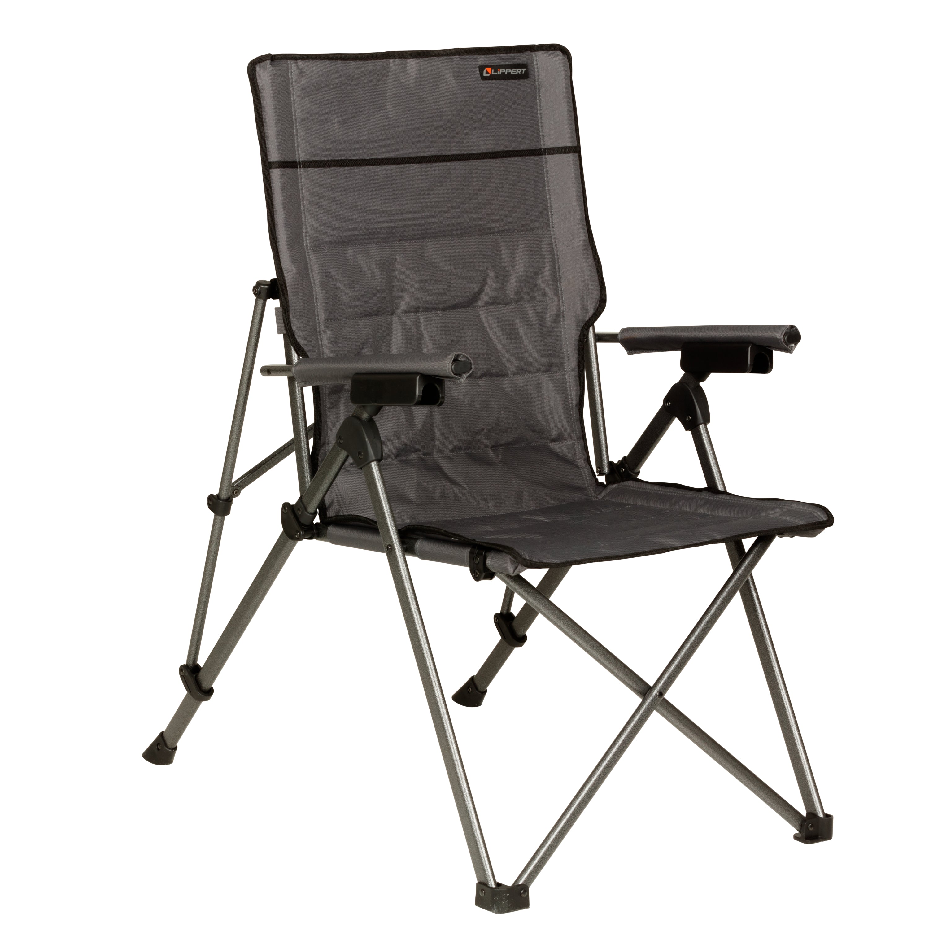 Lippert Sun Soaker Reclining Camping Chair - Dark Grey - Image 1
